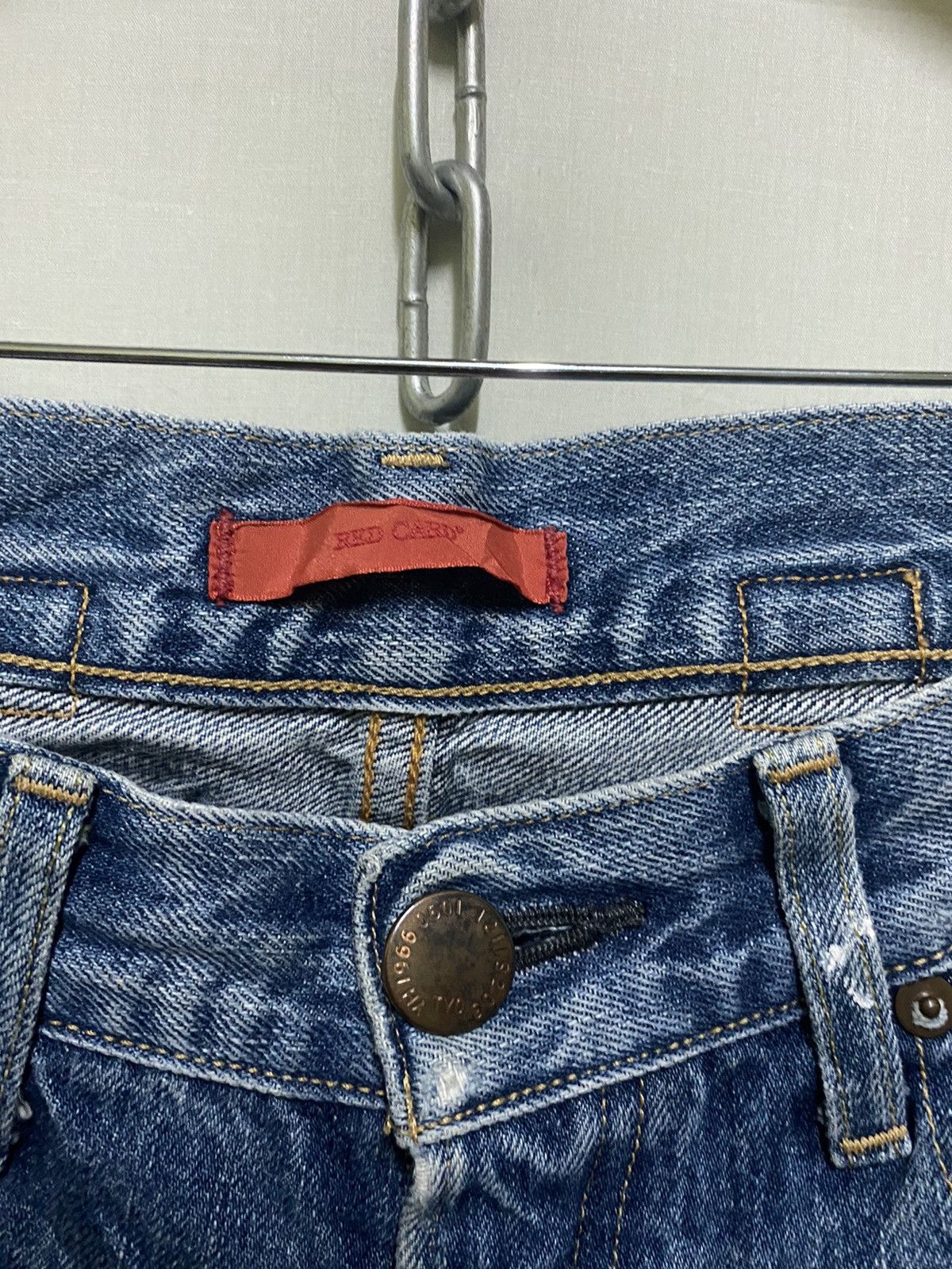 Japanese Brand Red Card Distressed Jeans Japan Size US 28 / EU 44 - 2 Thumbnail