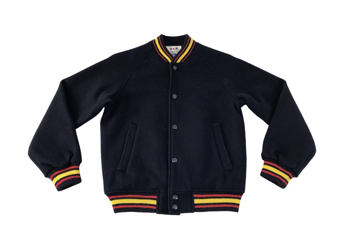 Van × Vintage Vintage Van Boys Varsity Jacket Snap Button Style Size US S / EU 44-46 / 1 - 1 Thumbnail