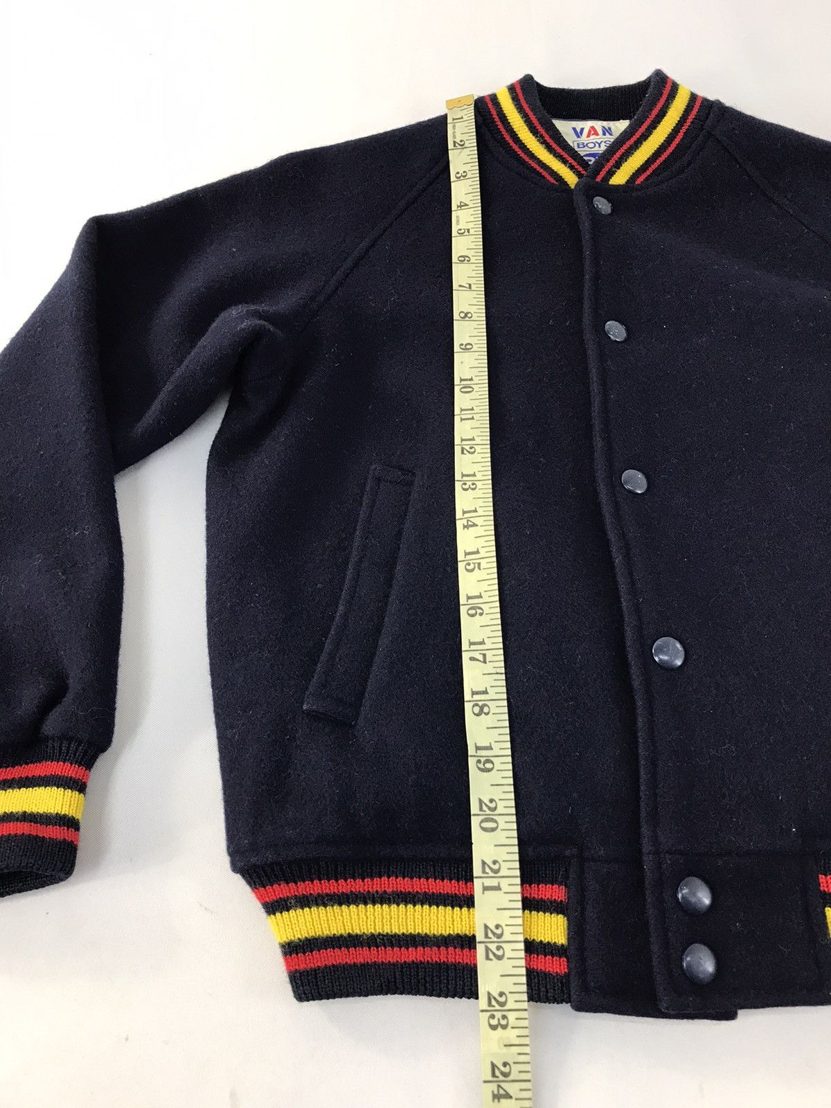 Van × Vintage Vintage Van Boys Varsity Jacket Snap Button Style Size US S / EU 44-46 / 1 - 13 Thumbnail