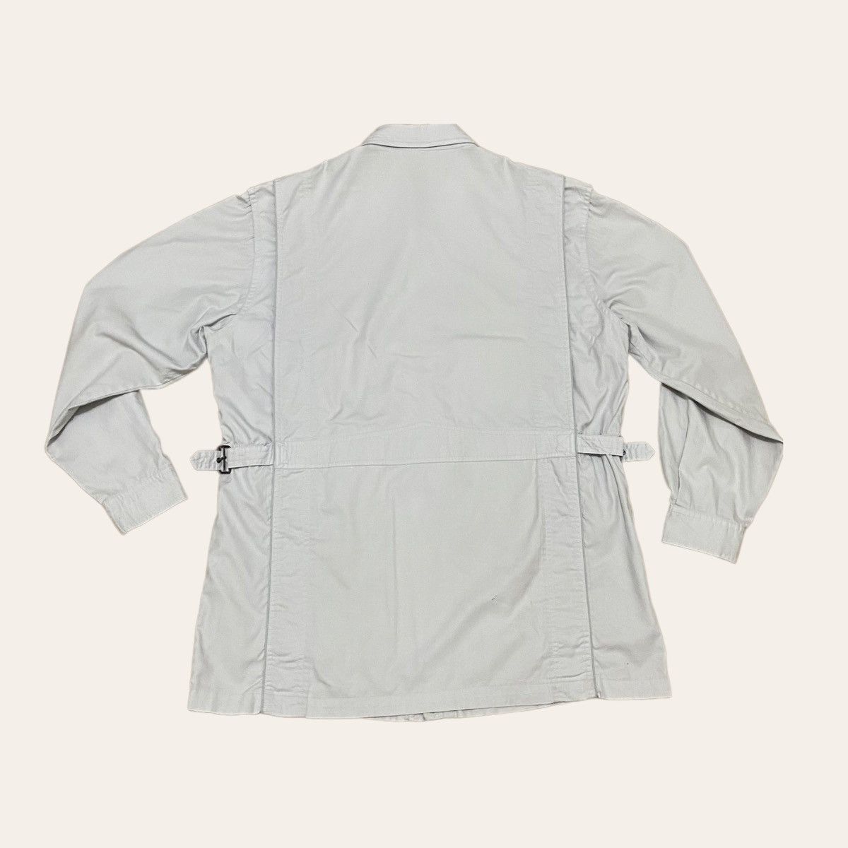 Yves Saint Laurent Vintage YSL Side Belt Button Up Light Layer Jacket Size US L / EU 52-54 / 3 - 4 Thumbnail