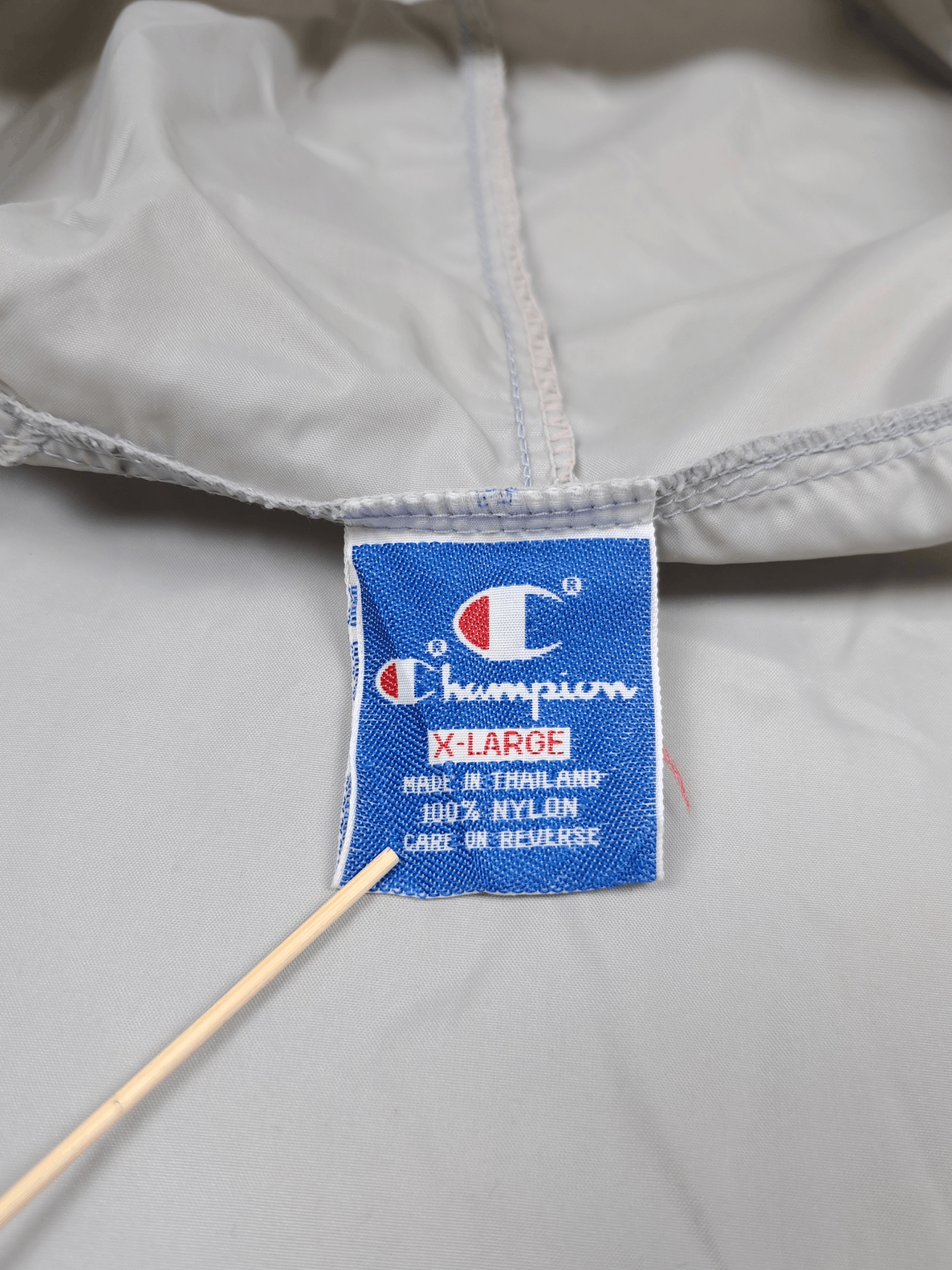 Champion × Vintage 💎 90's Vintage Champion Gray Windbreaker Raincoat Jacket XL Size US XL / EU 56 / 4 - 4 Thumbnail
