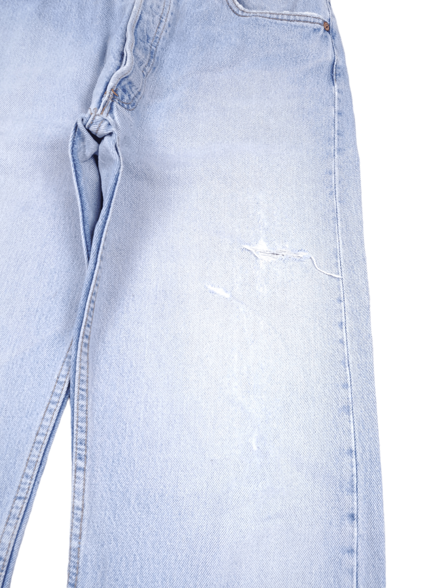 Levi's × Levi's Vintage Clothing × Vintage 💎 36/32 Levi's 90's Baby Blue Distressed Denim Jeans y2k Size US 36 / EU 52 - 4 Thumbnail