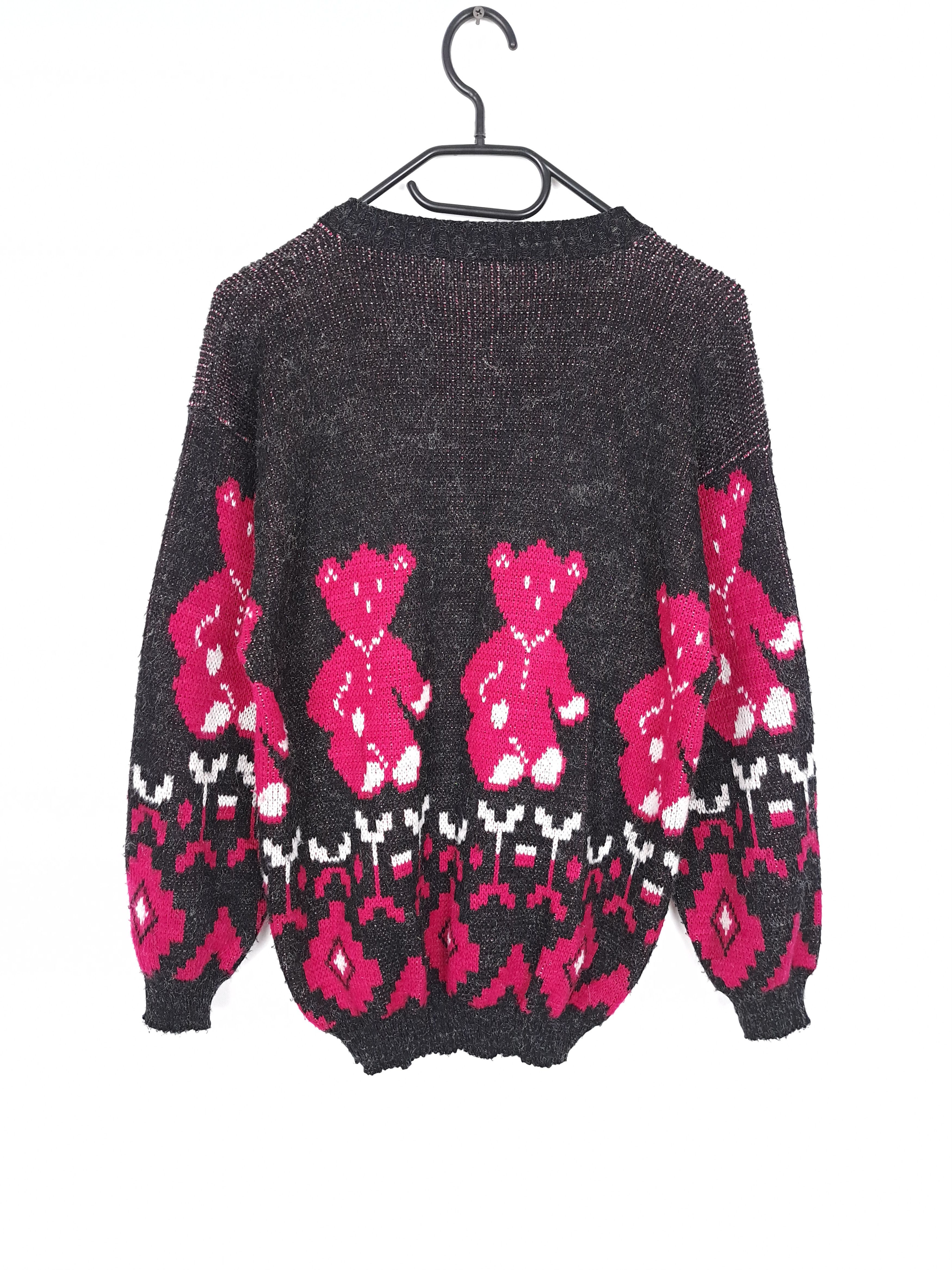 Vintage 💎 Y2K Vintage Abstract Print Knitted Cardigan Sweater Size US L / EU 52-54 / 3 - 2 Thumbnail