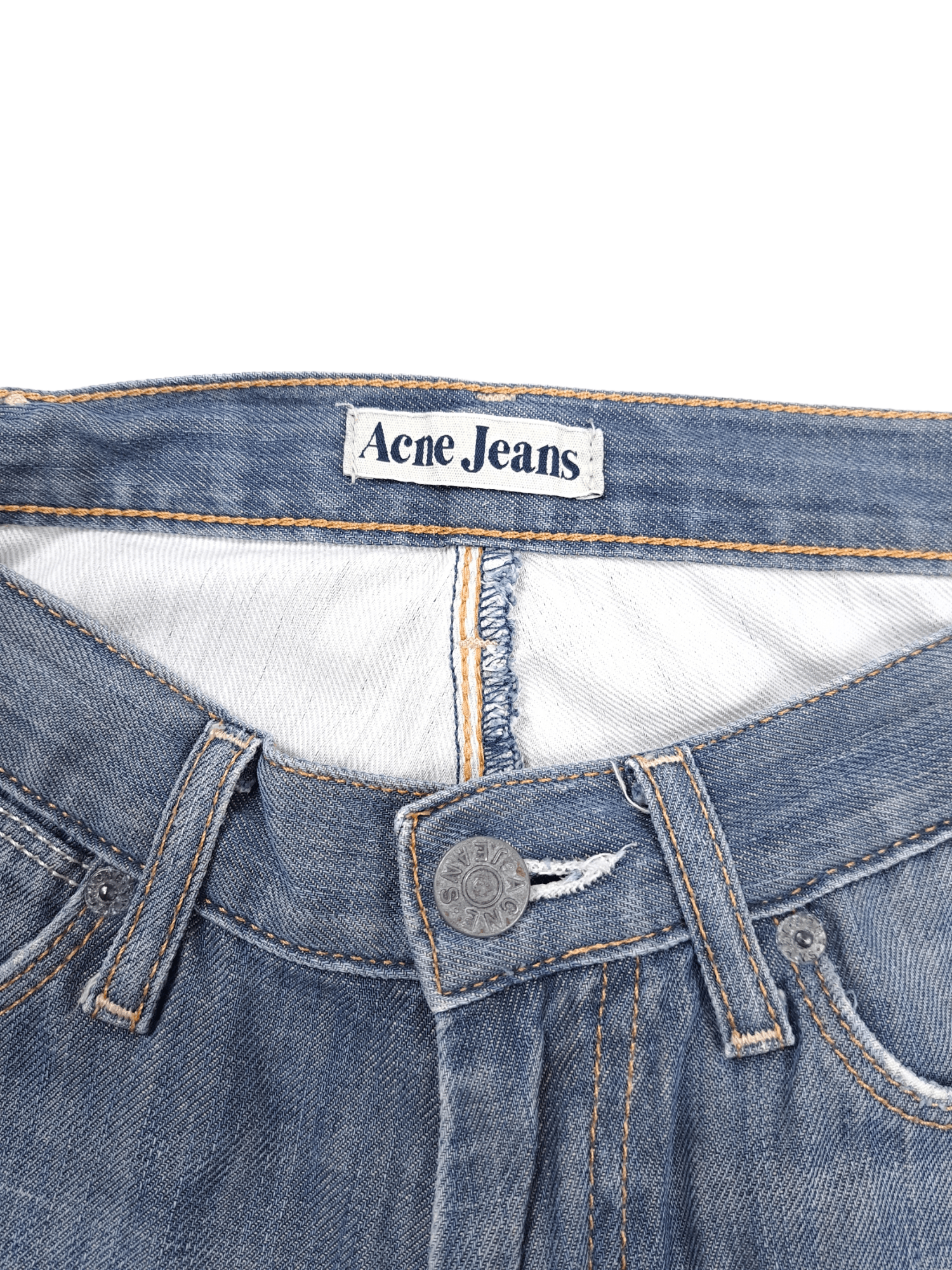 Acne Studios × Designer Acne Studios 28/28 "MAX SHAWED" Gray Blue Denim Jeans Size 28" / US 6 / IT 42 - 3 Thumbnail