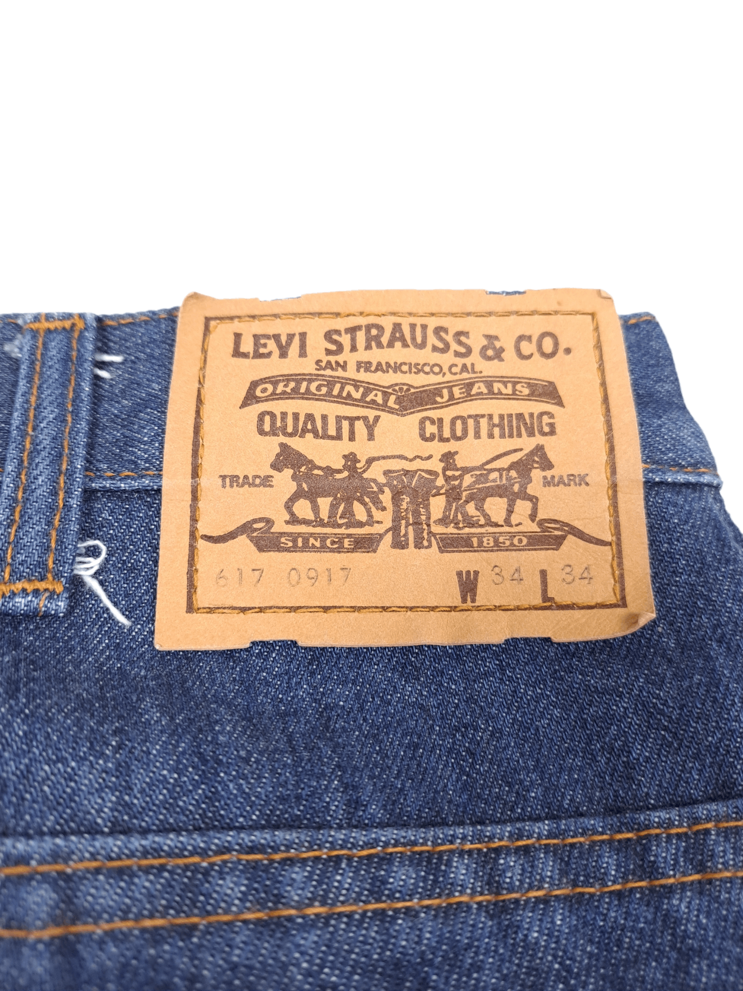 Levi's Vintage Clothing × Vintage 💎 80s Deadstock Levi's 617 34/34 Flared Blue Denim Jeans Size US 34 / EU 50 - 5 Thumbnail