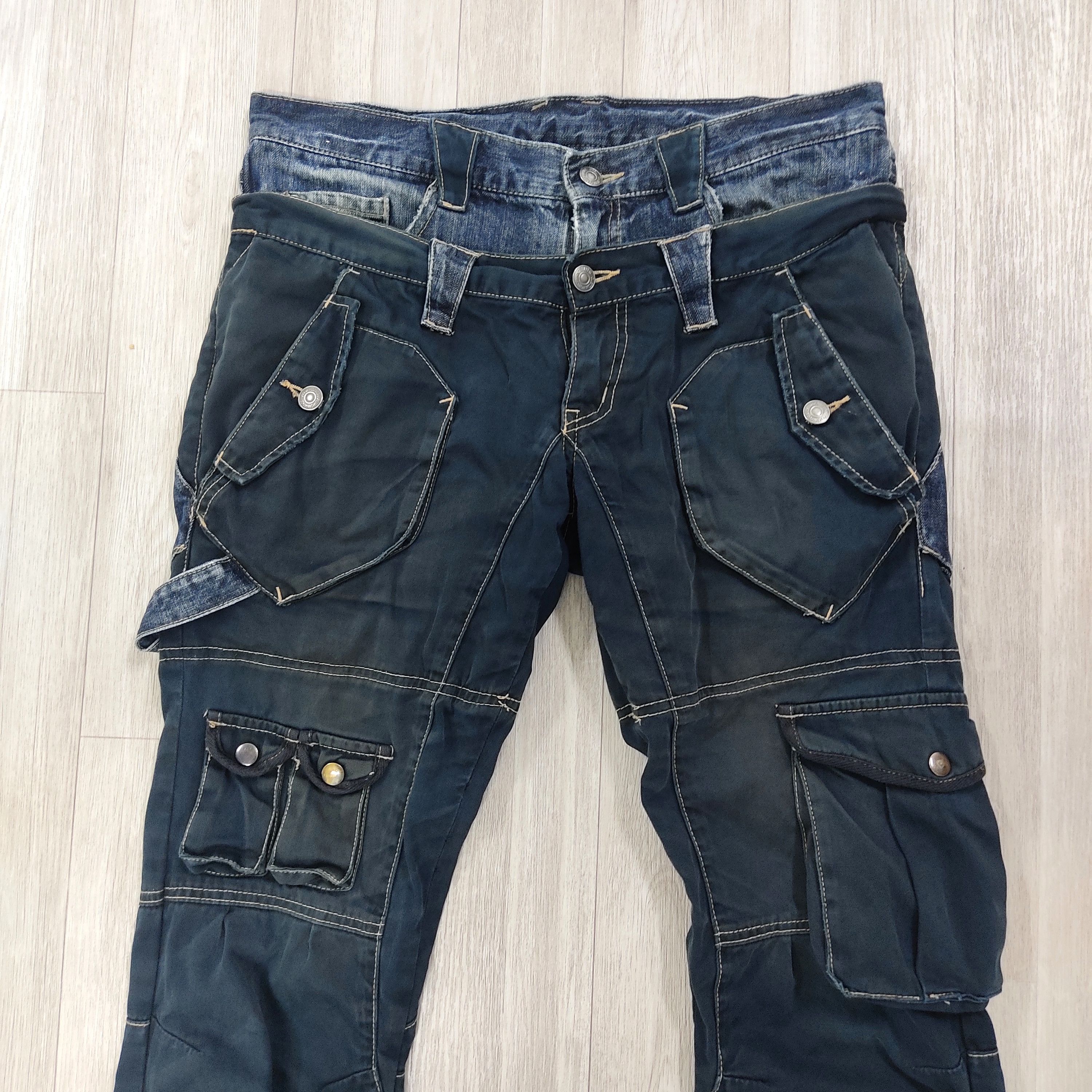 PPFM PPFM Double Waist Bondage Multi Pockets Hysteric Pants Size US 33 - 3 Thumbnail