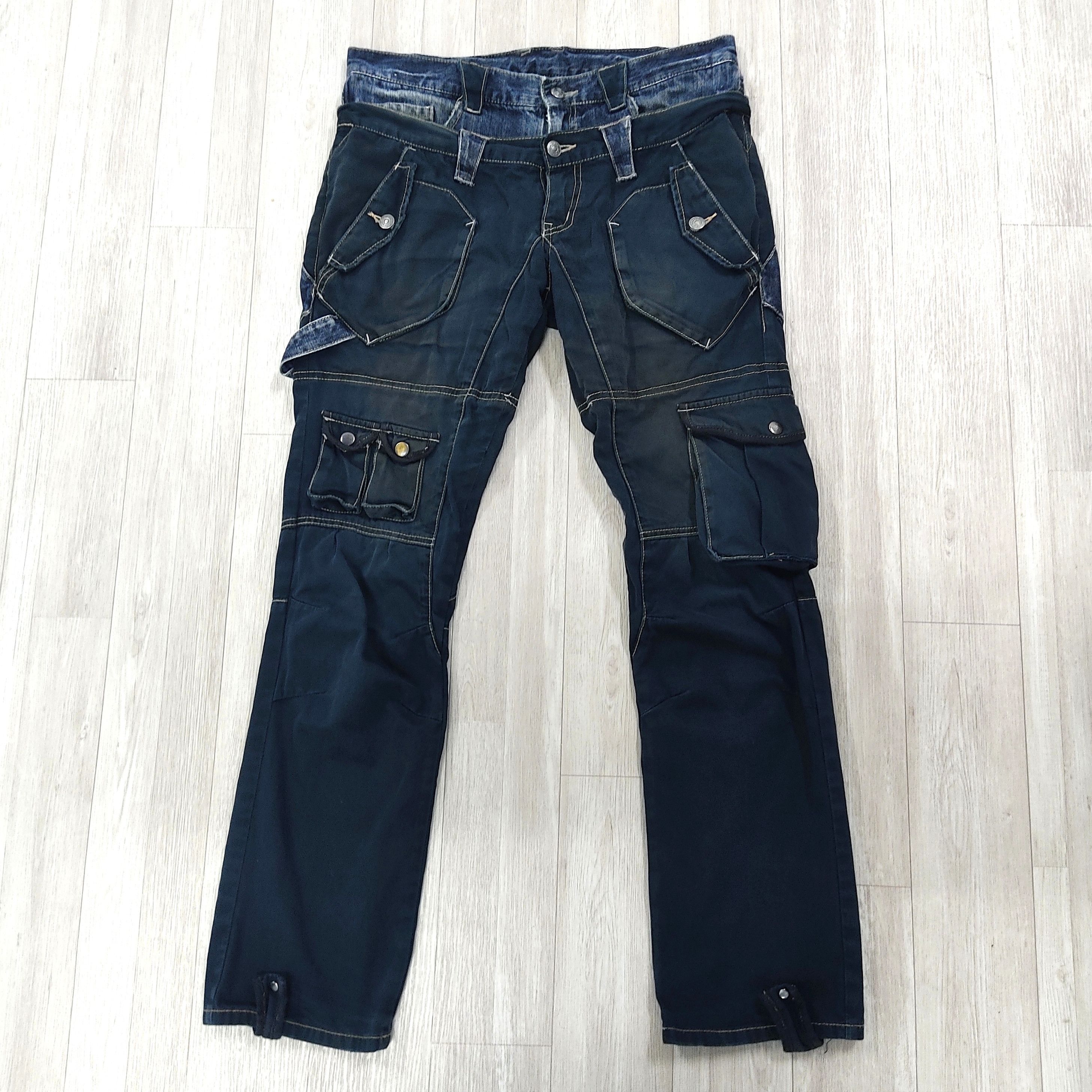 PPFM PPFM Double Waist Bondage Multi Pockets Hysteric Pants Size US 33 - 2 Thumbnail