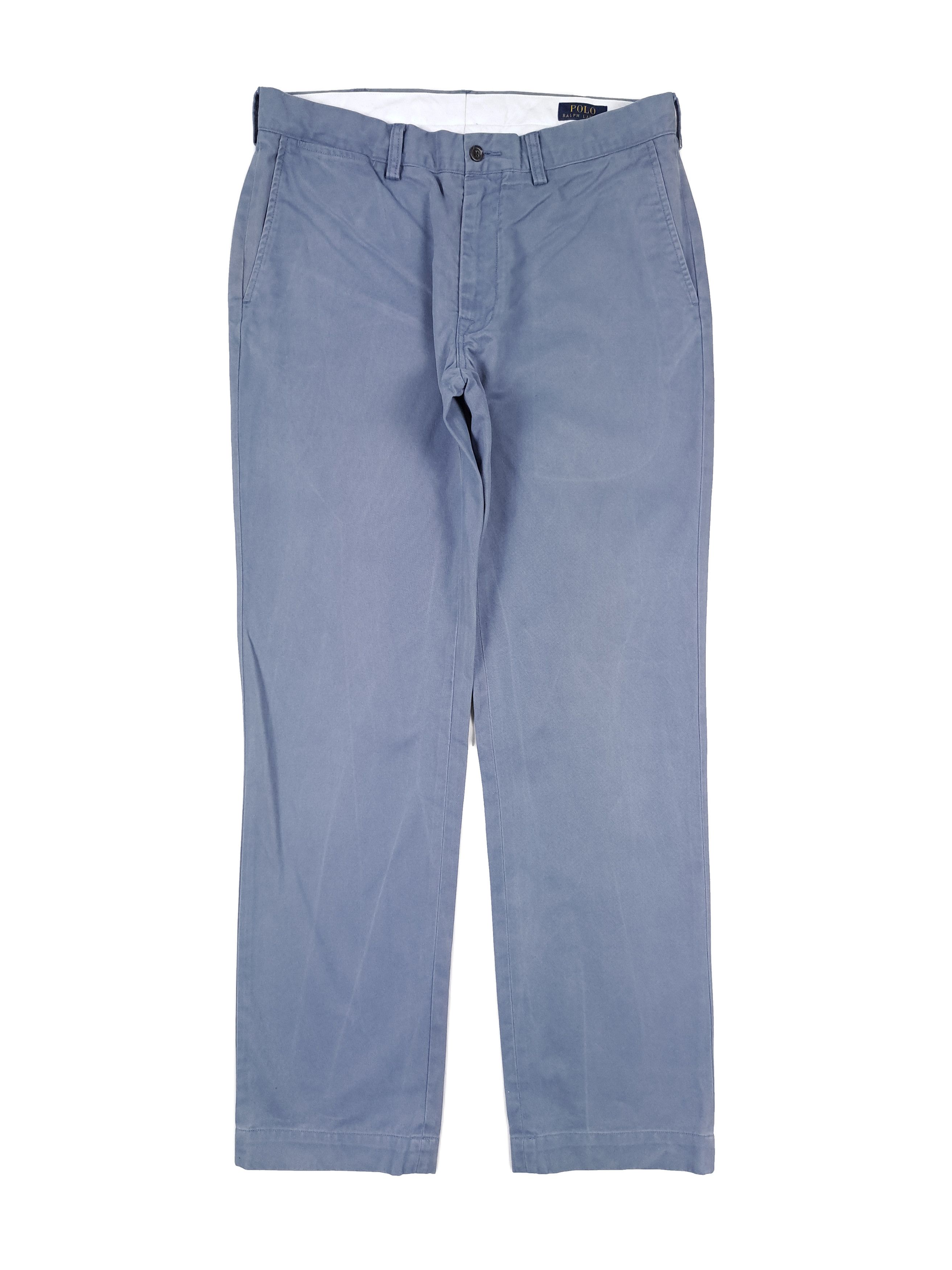 Polo Ralph Lauren × Ralph Lauren 💎 Polo Ralph Lauren 34/34 Blue Gray Trousers PantsJeans Size US 34 / EU 50 - 1 Thumbnail