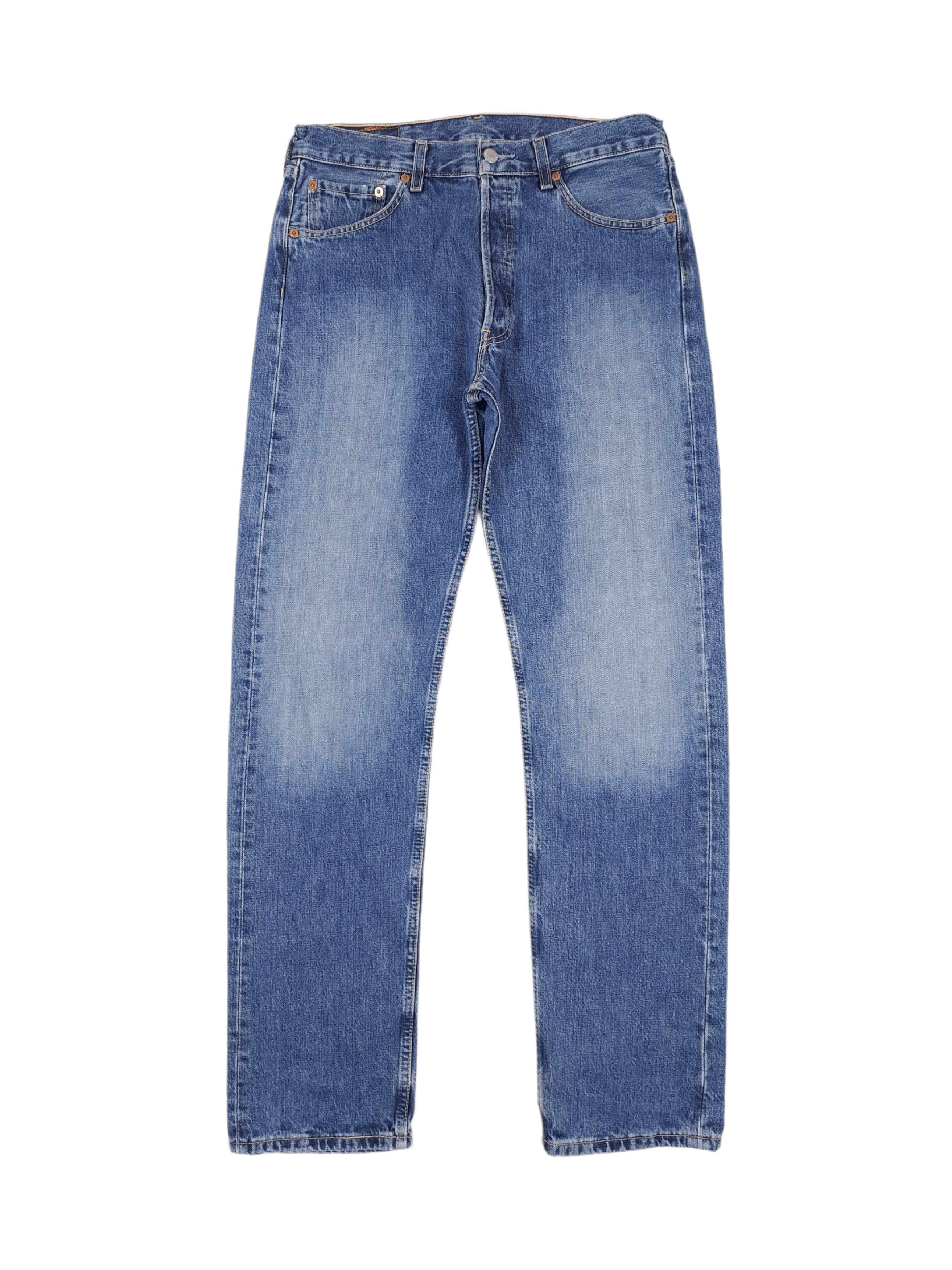 Levi's × Vintage 💎 90's Vintage Levi's 501 33/34 Washed Blue Denim Jeans Y2K Size US 33 - 1 Thumbnail