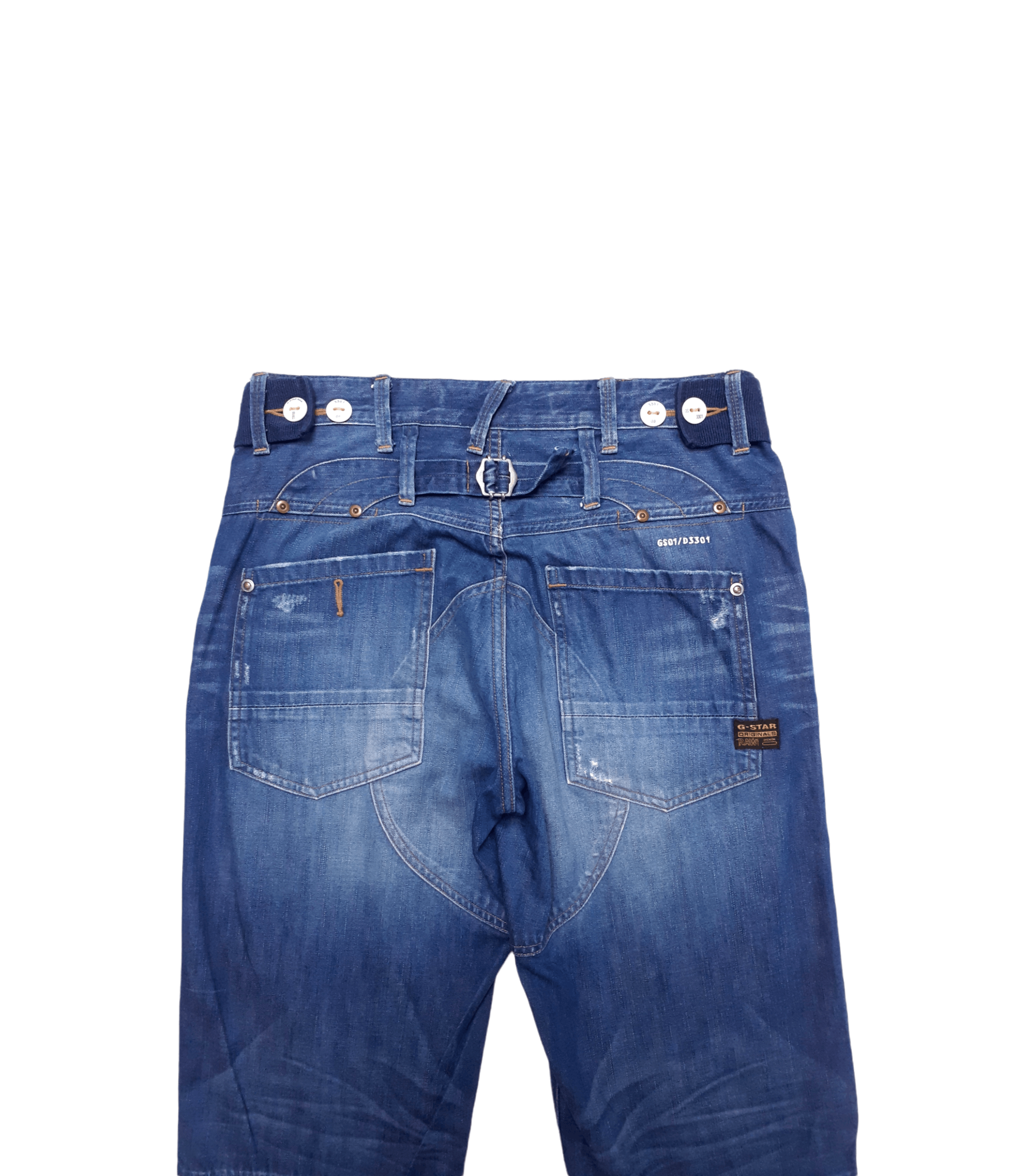 G-Star 💎 Size 32/34 Cargo Blue Baggy Denim Japanese Jeans Size US 32 / EU 48 - 3 Thumbnail