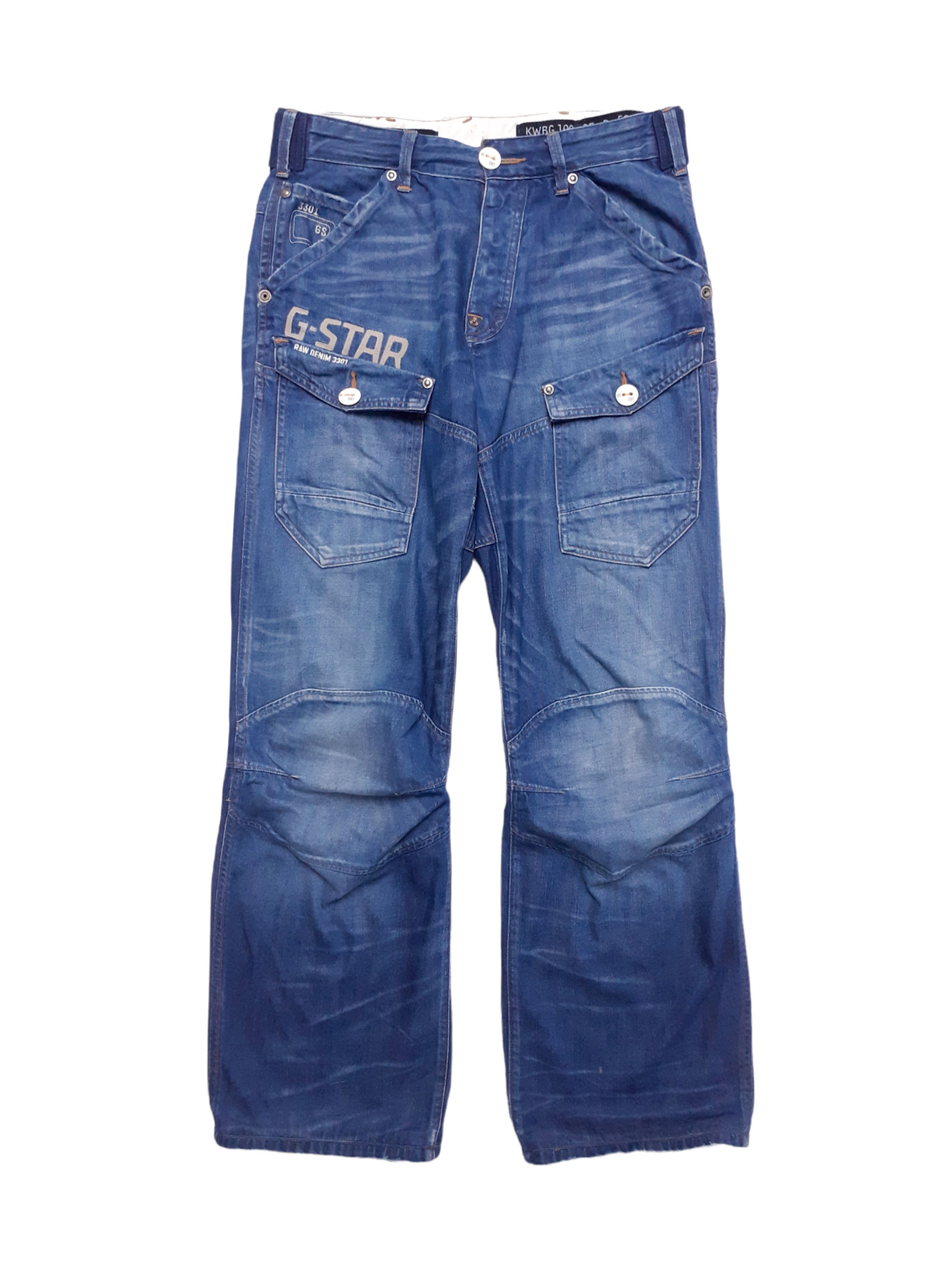 G-Star 💎 Size 32/34 Cargo Blue Baggy Denim Japanese Jeans Size US 32 / EU 48 - 1 Thumbnail