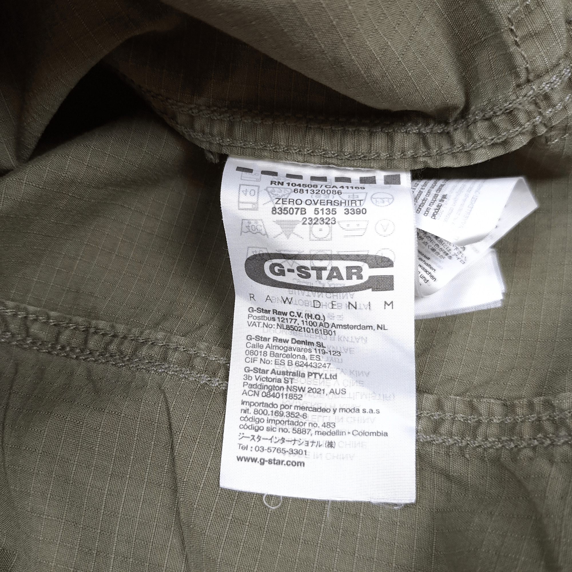 G-Star 💎 Vintage G-STAR RAW Khaki Cargo Zip-up Light Jacket Shirt Size US XL / EU 56 / 4 - 6 Thumbnail