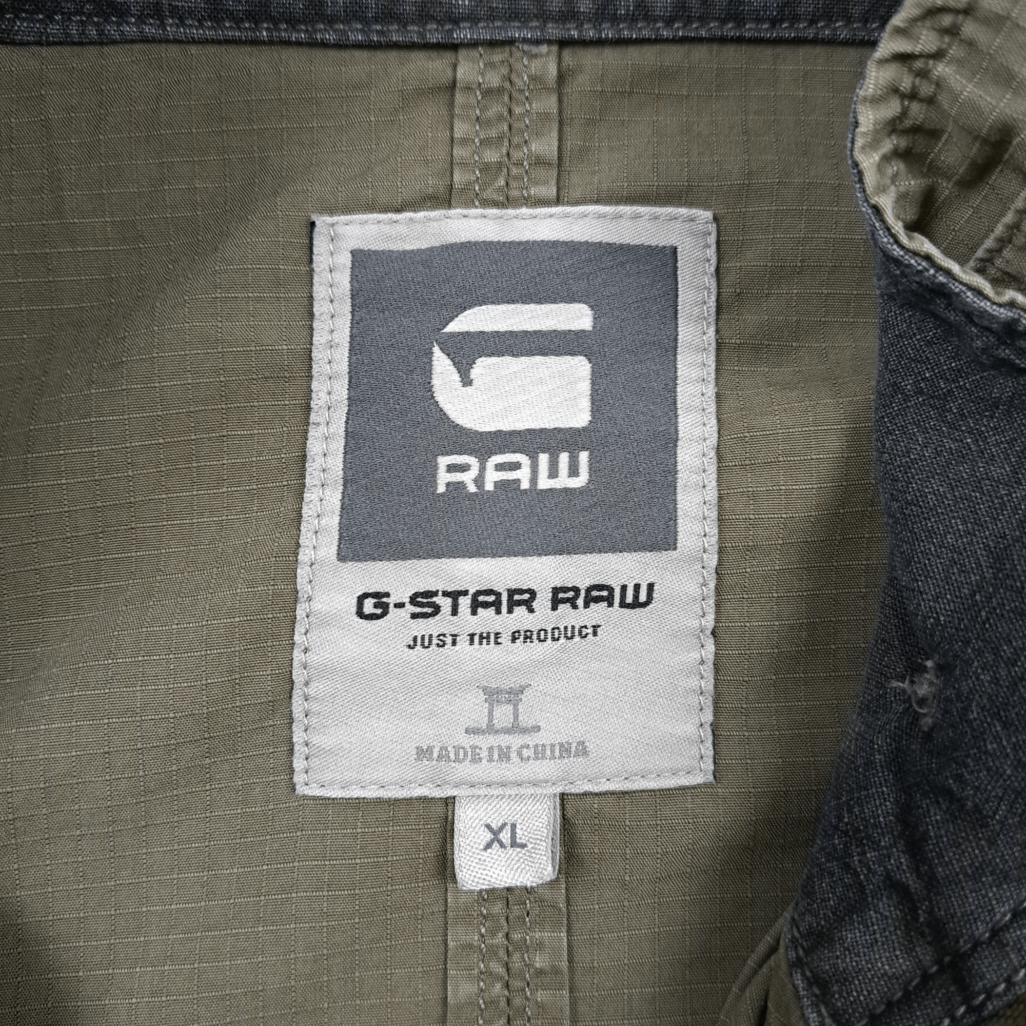 G-Star 💎 Vintage G-STAR RAW Khaki Cargo Zip-up Light Jacket Shirt Size US XL / EU 56 / 4 - 5 Thumbnail