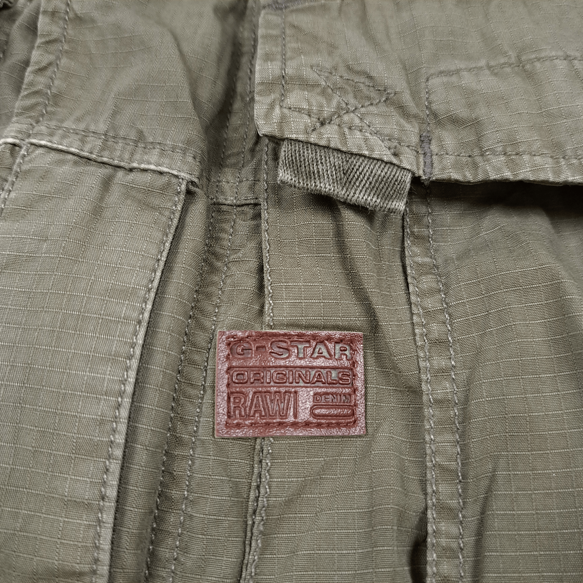 G-Star 💎 Vintage G-STAR RAW Khaki Cargo Zip-up Light Jacket Shirt Size US XL / EU 56 / 4 - 3 Thumbnail