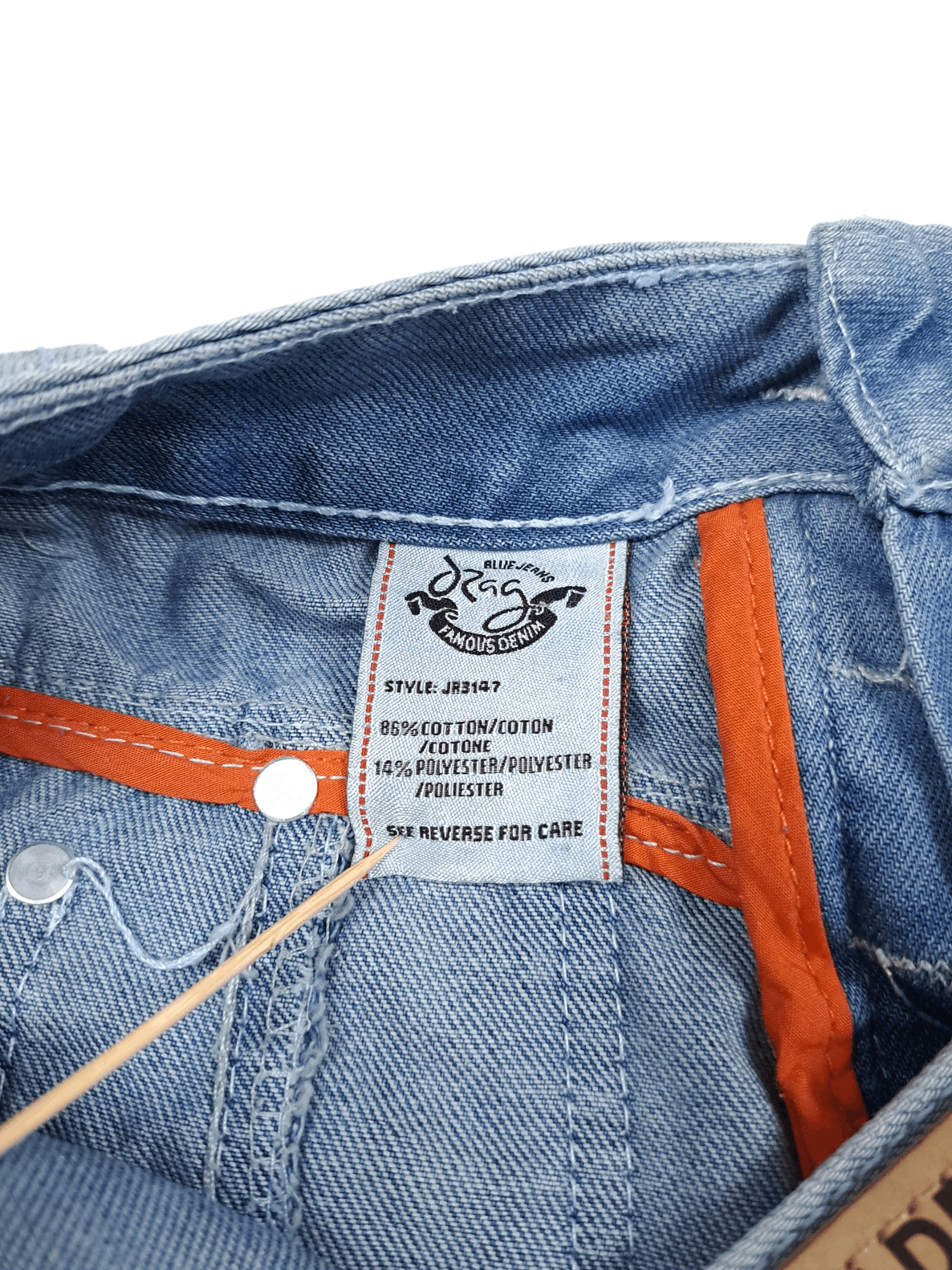 Other 💎 33/32 Baby Blue Patchwork Drip Swag Cargo Denim Jeans Size US 33 - 8 Thumbnail