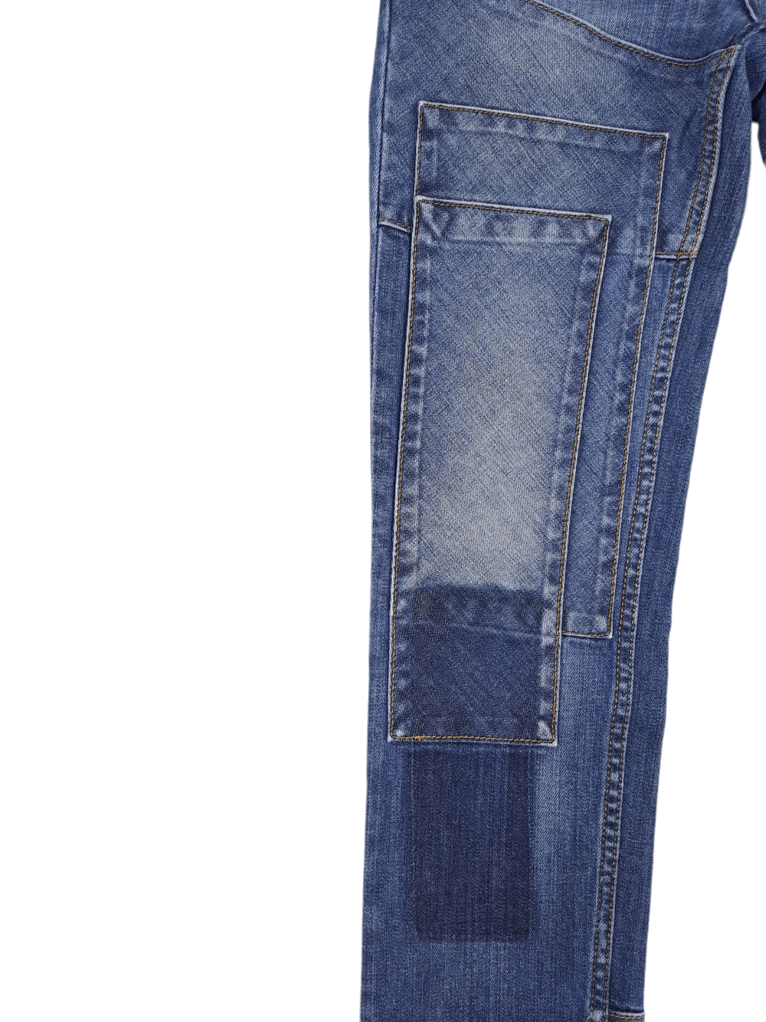 💎 28/32 Slim KEX PATCH Patchwork Denim Jeans Custom y2K