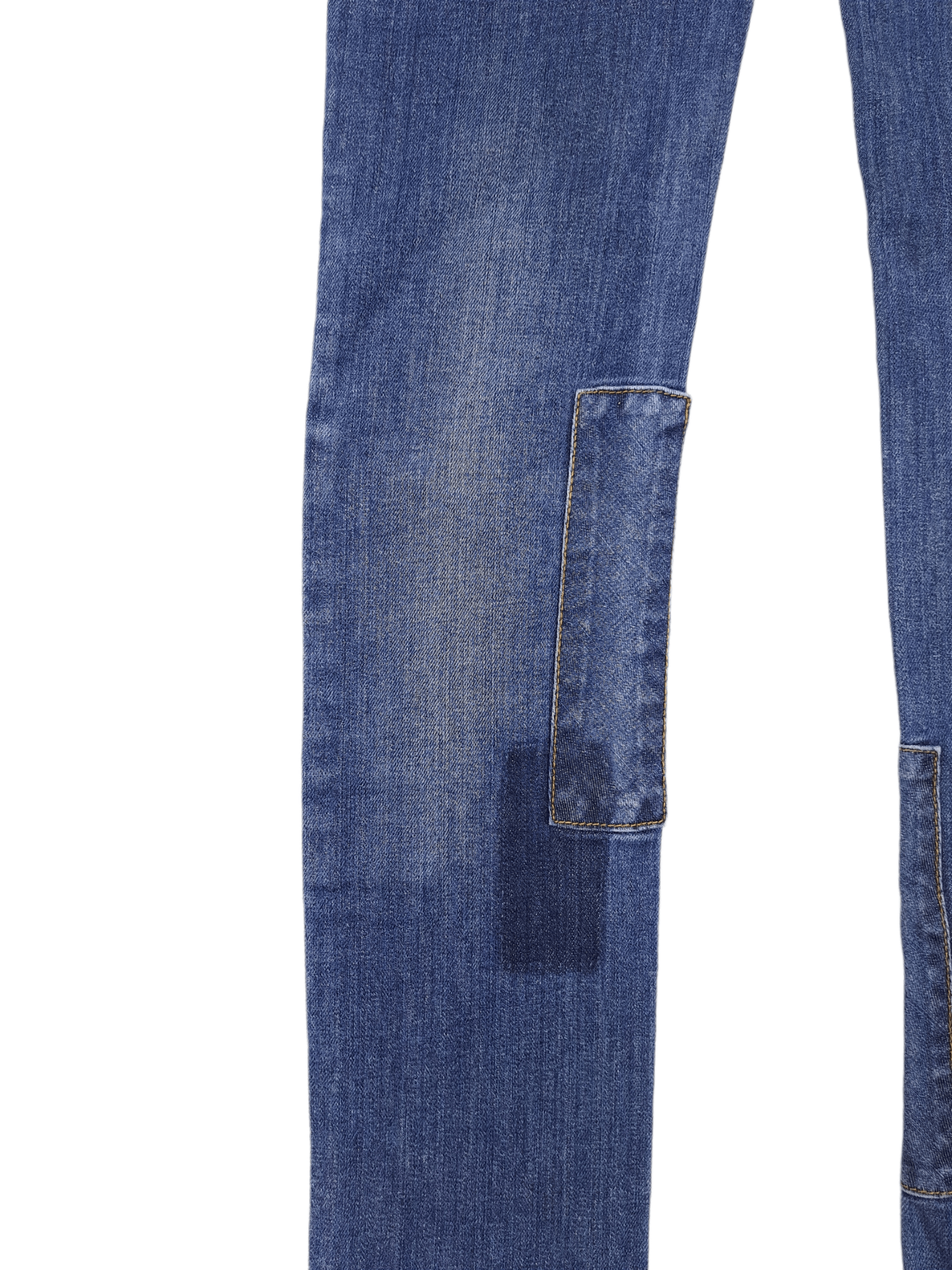 💎 28/32 Slim KEX PATCH Patchwork Denim Jeans Custom y2K