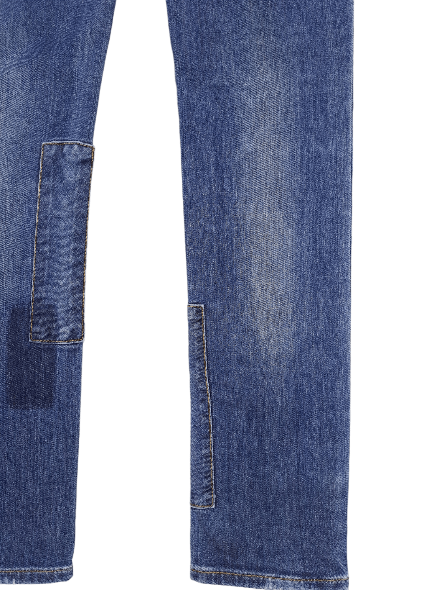 💎 28/32 Slim KEX PATCH Patchwork Denim Jeans Custom y2K