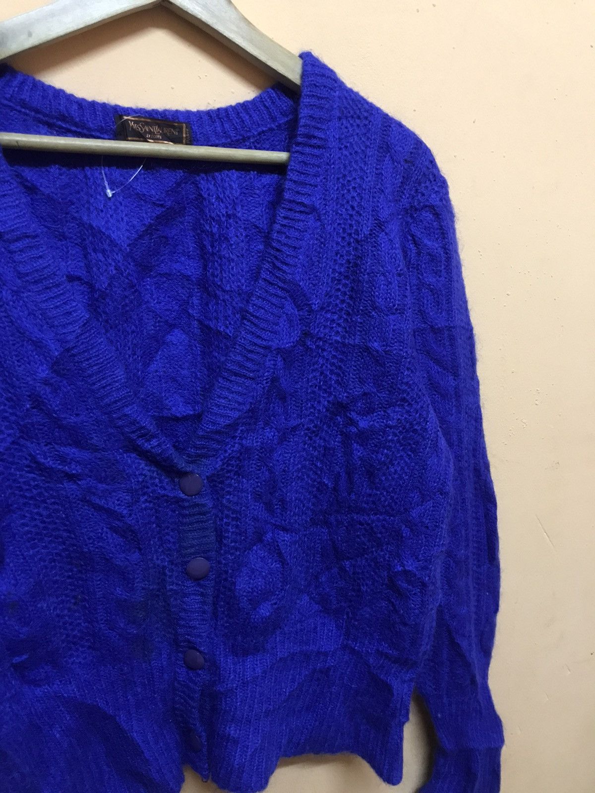 Yves Saint Laurent ‼️VTG CARDIGAN YSL BLUE STRIPE LIKE KURT COBAIN‼️ Size M / US 6-8 / IT 42-44 - 4 Thumbnail