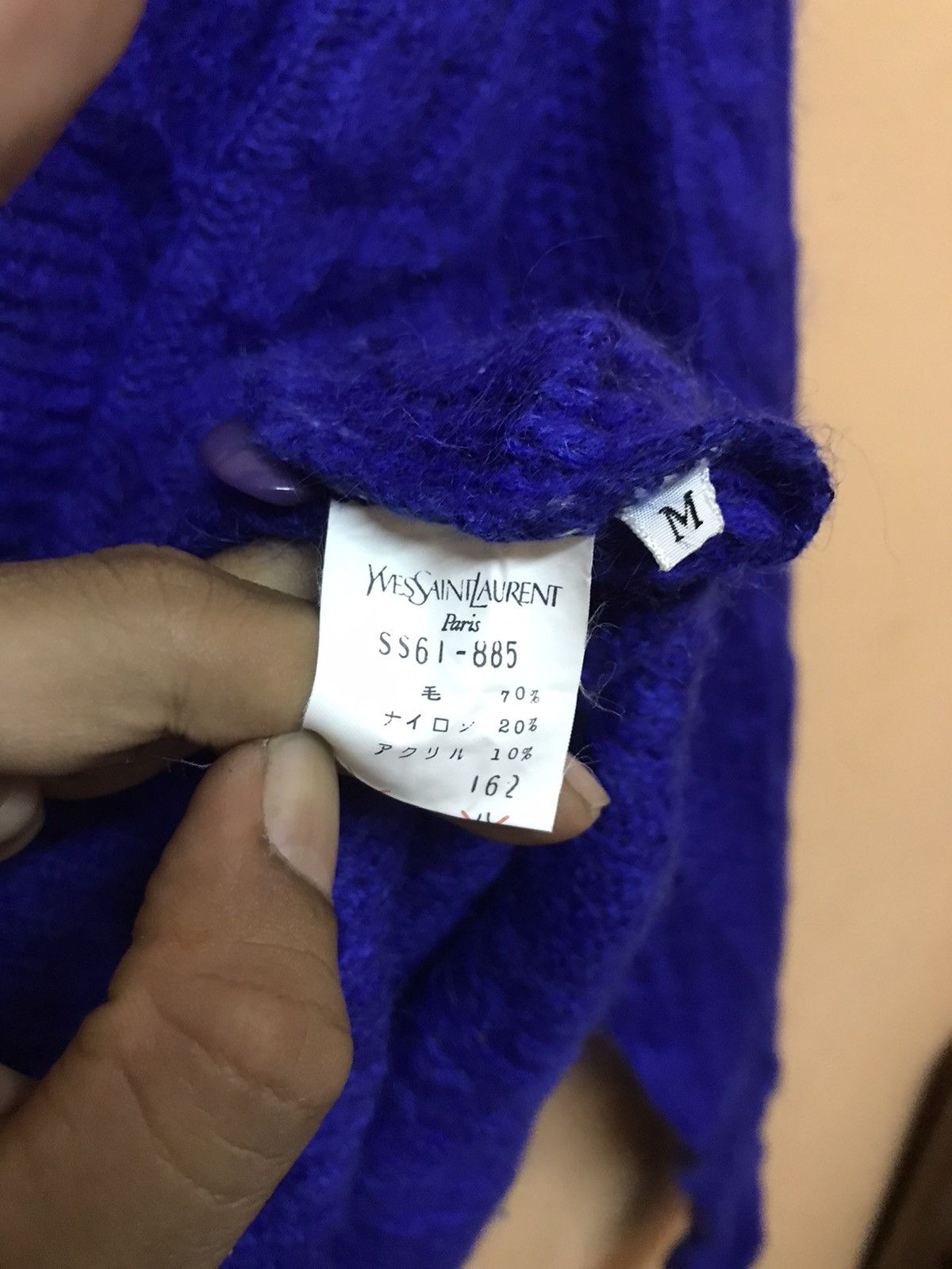 Yves Saint Laurent ‼️VTG CARDIGAN YSL BLUE STRIPE LIKE KURT COBAIN‼️ Size M / US 6-8 / IT 42-44 - 7 Thumbnail