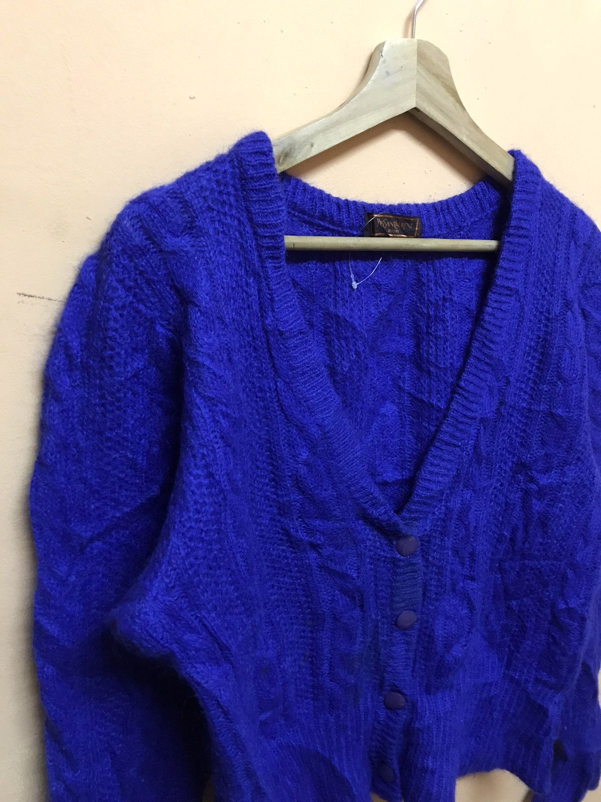 Yves Saint Laurent ‼️VTG CARDIGAN YSL BLUE STRIPE LIKE KURT COBAIN‼️ Size M / US 6-8 / IT 42-44 - 2 Thumbnail