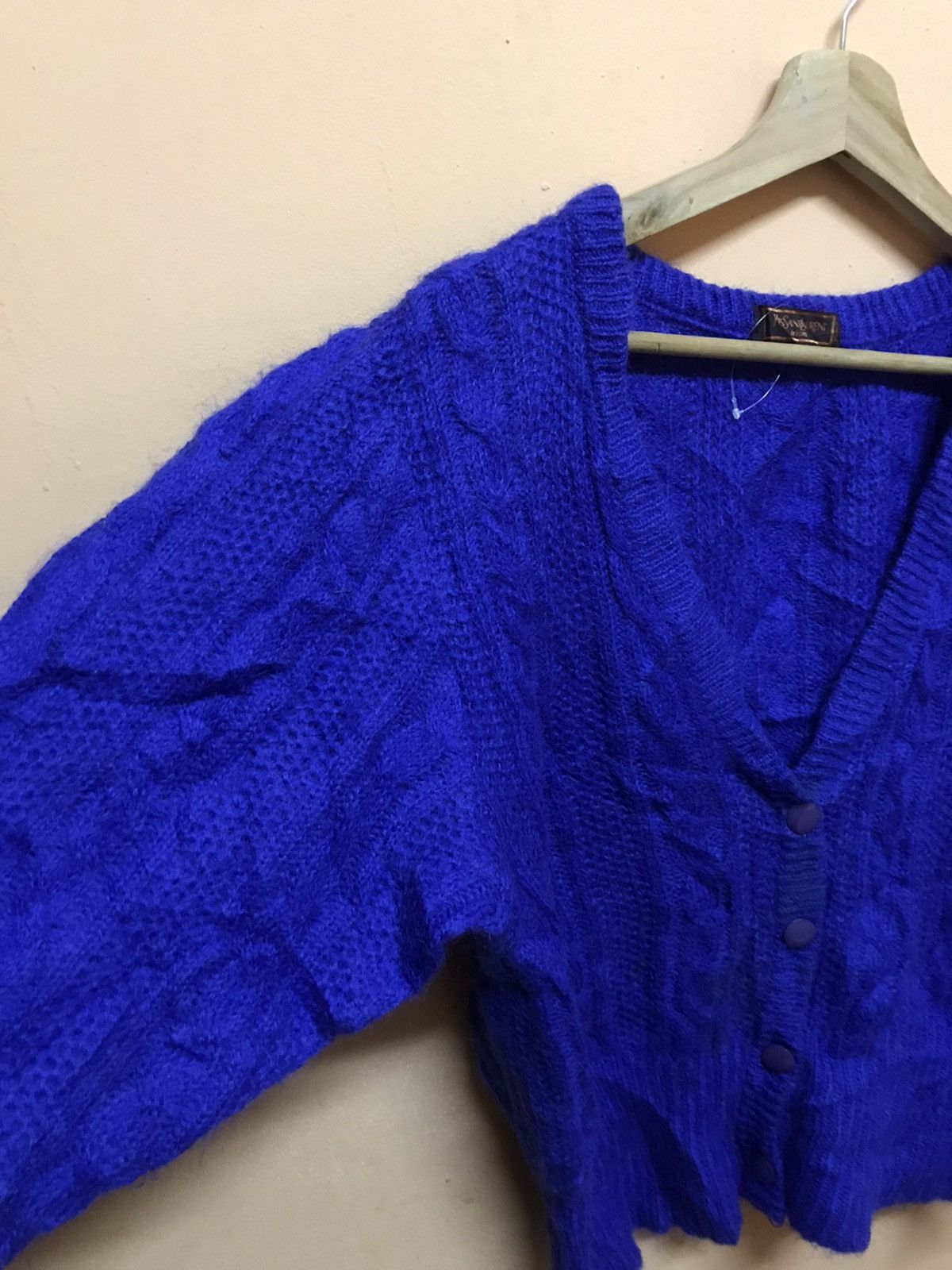 Yves Saint Laurent ‼️VTG CARDIGAN YSL BLUE STRIPE LIKE KURT COBAIN‼️ Size M / US 6-8 / IT 42-44 - 5 Thumbnail