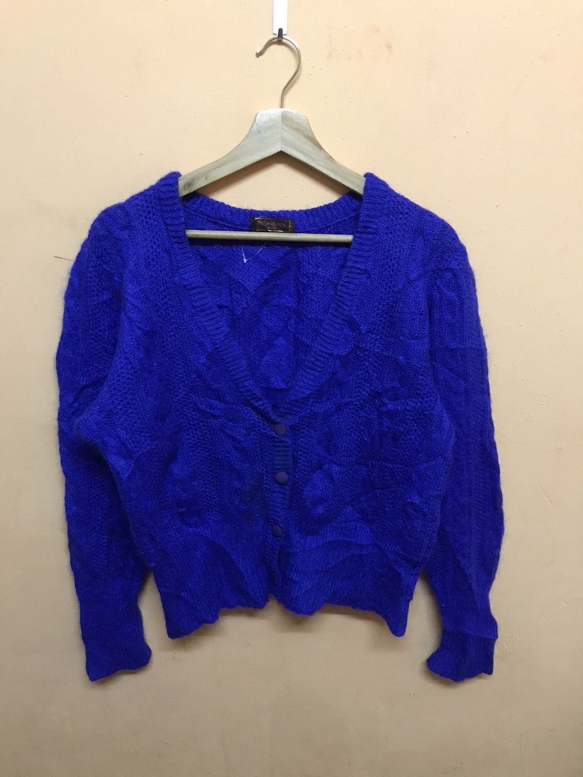 Yves Saint Laurent ‼️VTG CARDIGAN YSL BLUE STRIPE LIKE KURT COBAIN‼️ Size M / US 6-8 / IT 42-44 - 1 Thumbnail