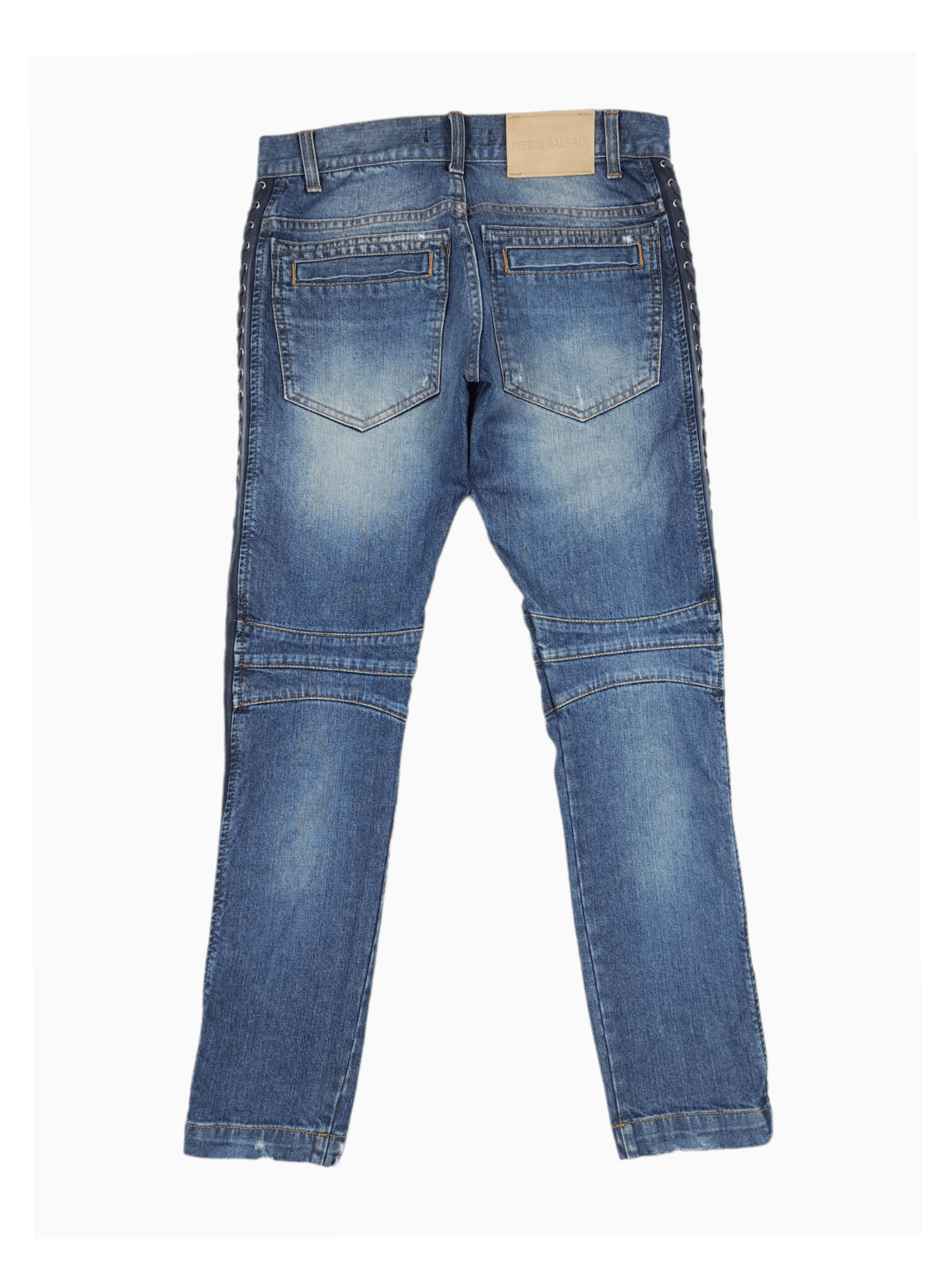 Balmain × Pierre Balmain 💎 90s Vintage 32/32 Slim Blue Navy Drip y2k 00s Jeans Denim Size US 32 / EU 48 - 2 Thumbnail