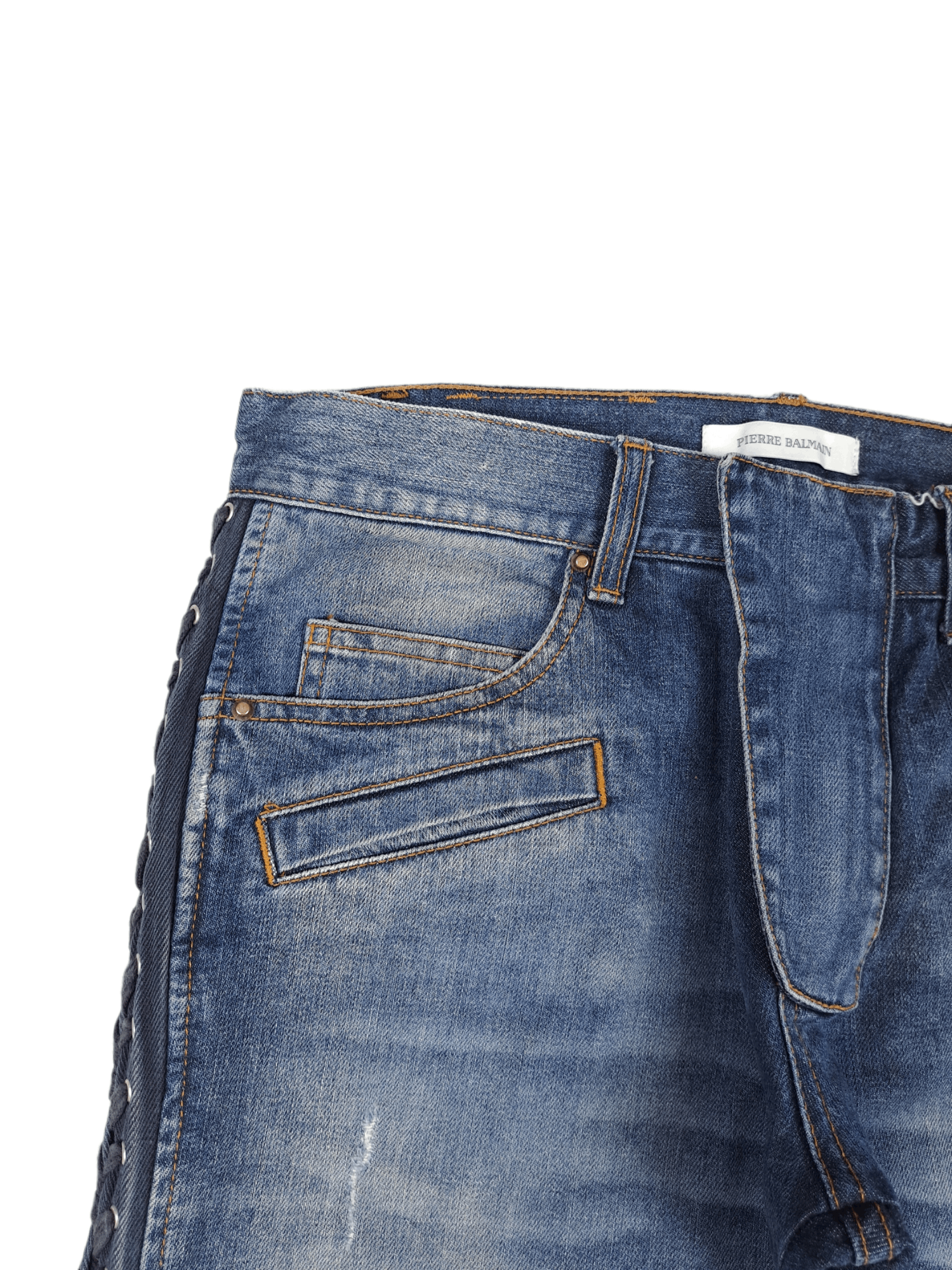 Balmain × Pierre Balmain 💎 90s Vintage 32/32 Slim Blue Navy Drip y2k 00s Jeans Denim Size US 32 / EU 48 - 7 Thumbnail