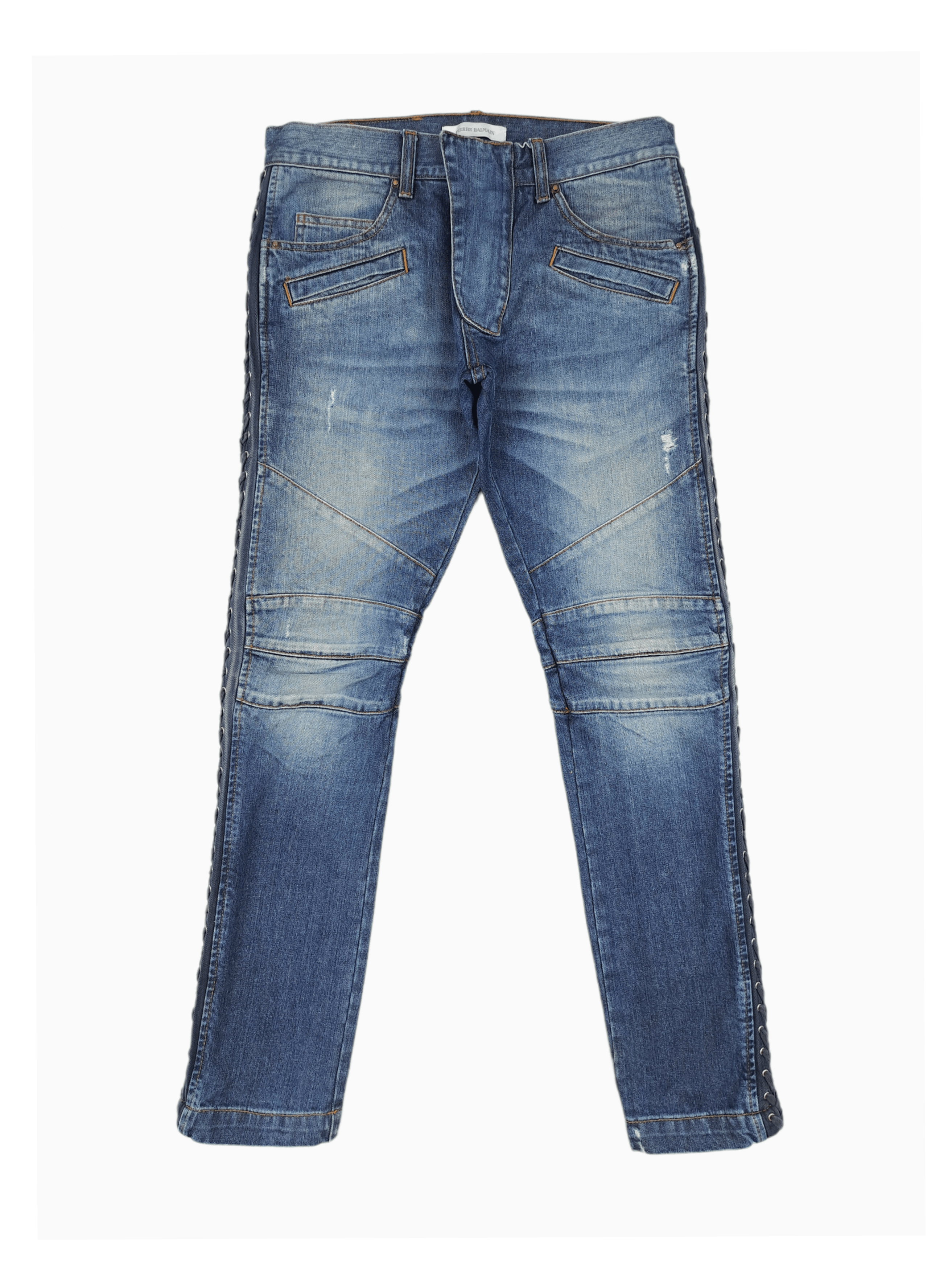 Balmain × Pierre Balmain 💎 90s Vintage 32/32 Slim Blue Navy Drip y2k 00s Jeans Denim Size US 32 / EU 48 - 1 Thumbnail
