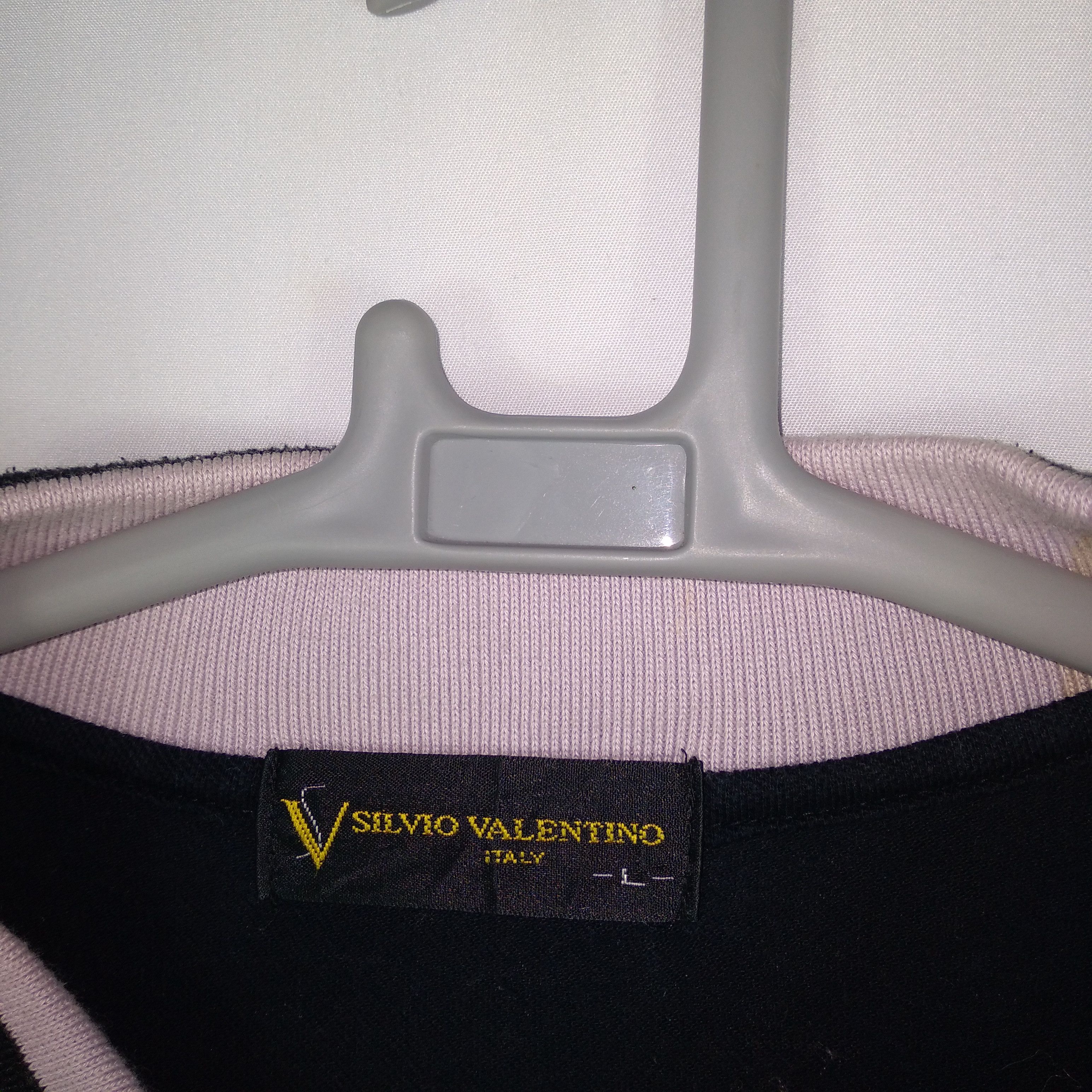 Designer × Vintage Silvio Valentino Big Logo Embroidery Spellout Shirts Size US L / EU 52-54 / 3 - 9 Thumbnail