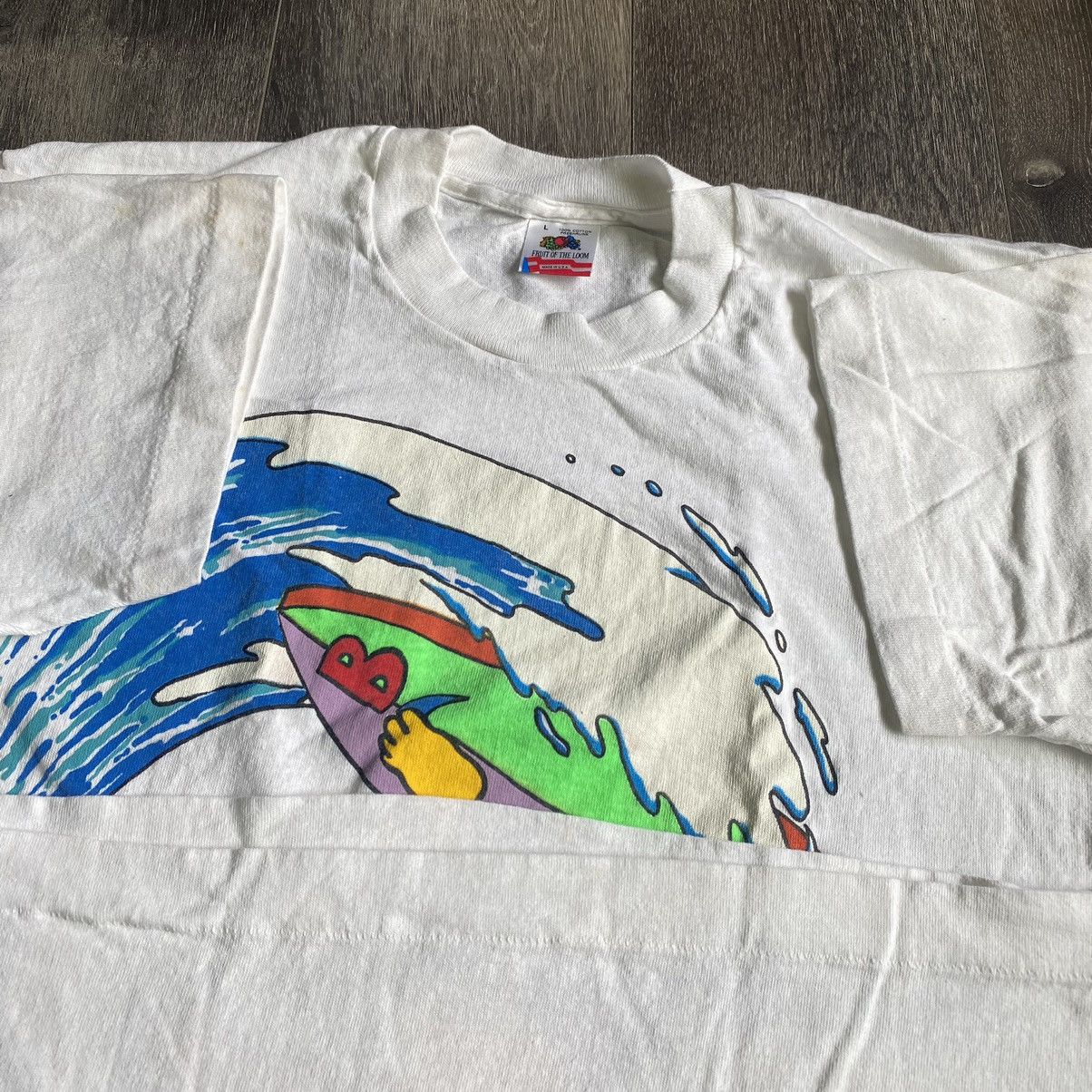 The Simpsons Rare Vintage 1990s Bart Simpson Aye Carumba Graphic Logo Tee Size US L / EU 52-54 / 3 - 5 Thumbnail
