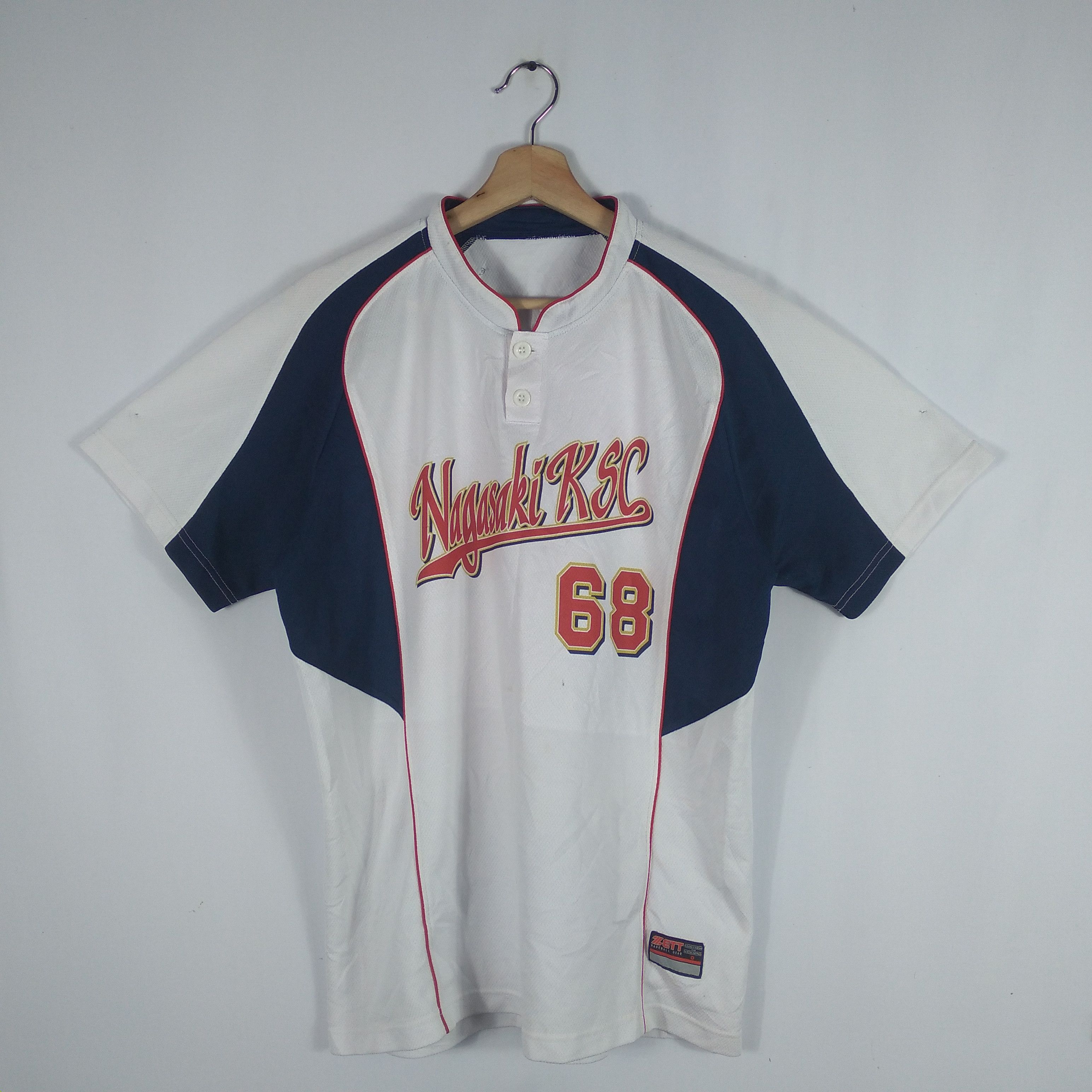 Retro Japanese Baseball Jersey, Button-up, Nagasaki #9