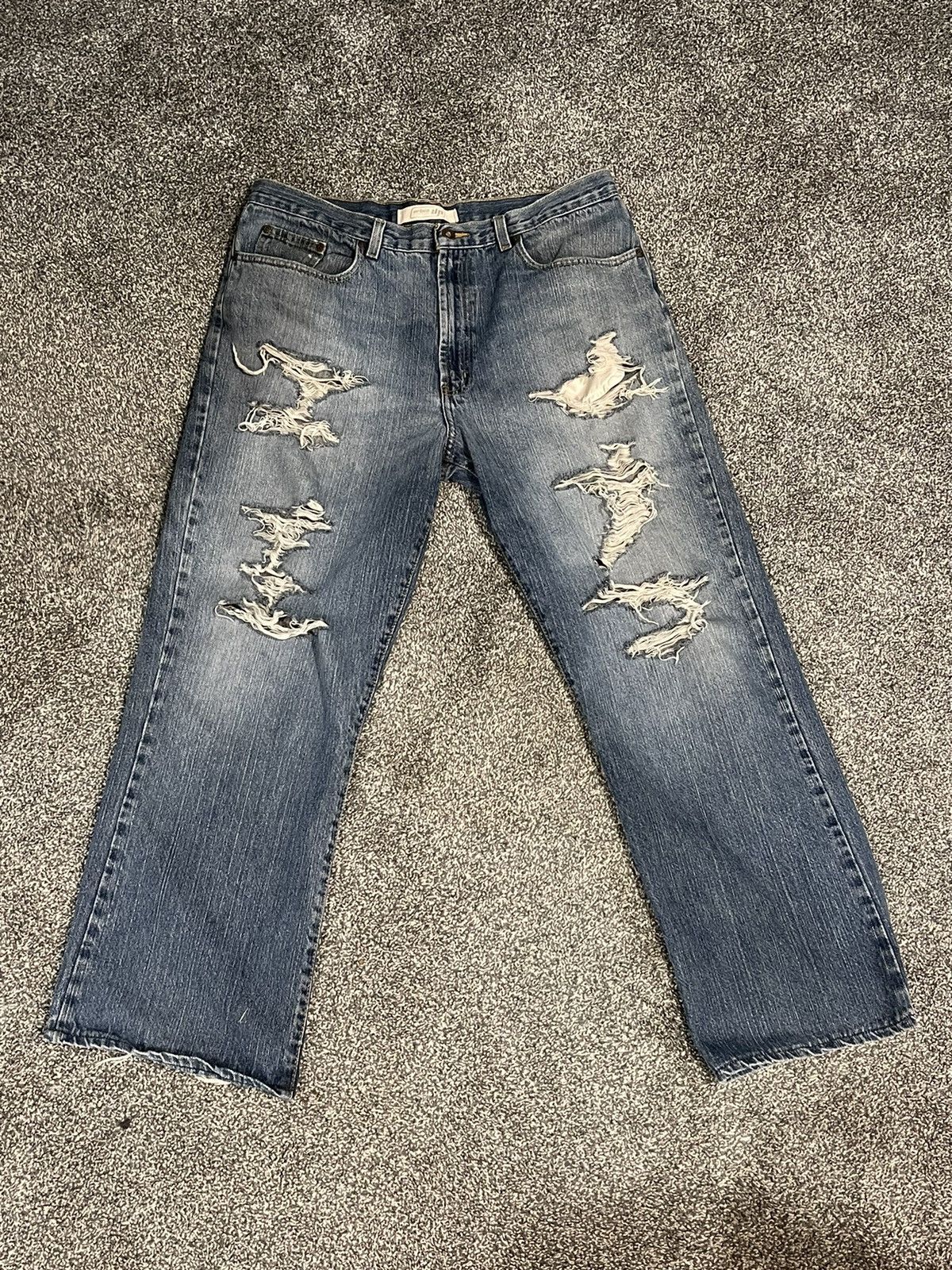 Vintage Baggy Distressed Denim 36x32 Size US 36 / EU 52 - 2 Thumbnail