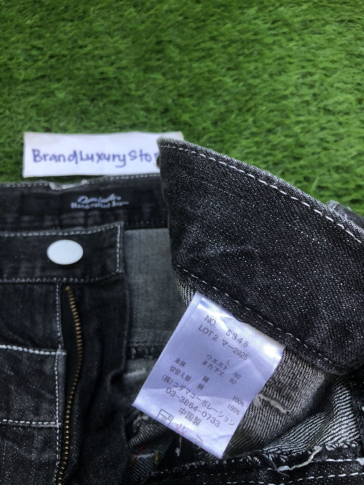 Tornado Mart Rare🔥Dominated Handcrafted jean Double Waist Denim Pants Size US 34 / EU 50 - 6 Thumbnail