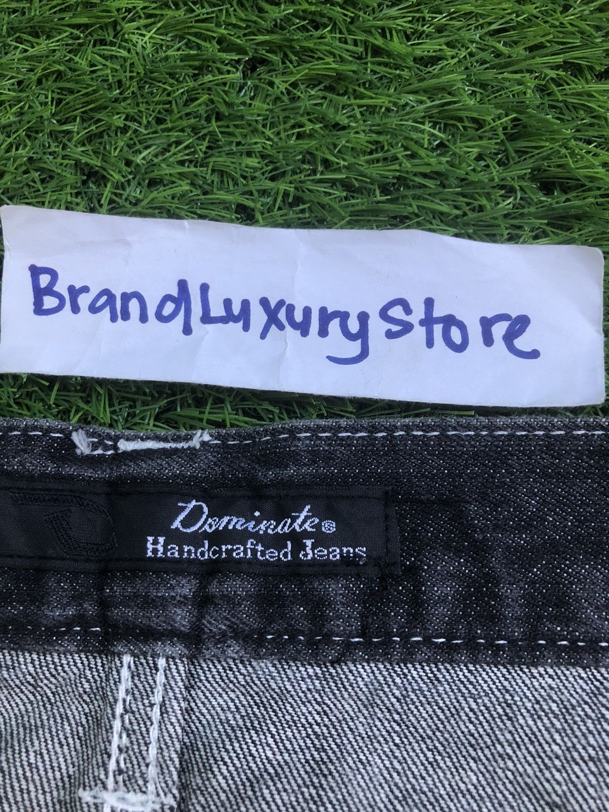 Tornado Mart Rare🔥Dominated Handcrafted jean Double Waist Denim Pants Size US 34 / EU 50 - 5 Thumbnail