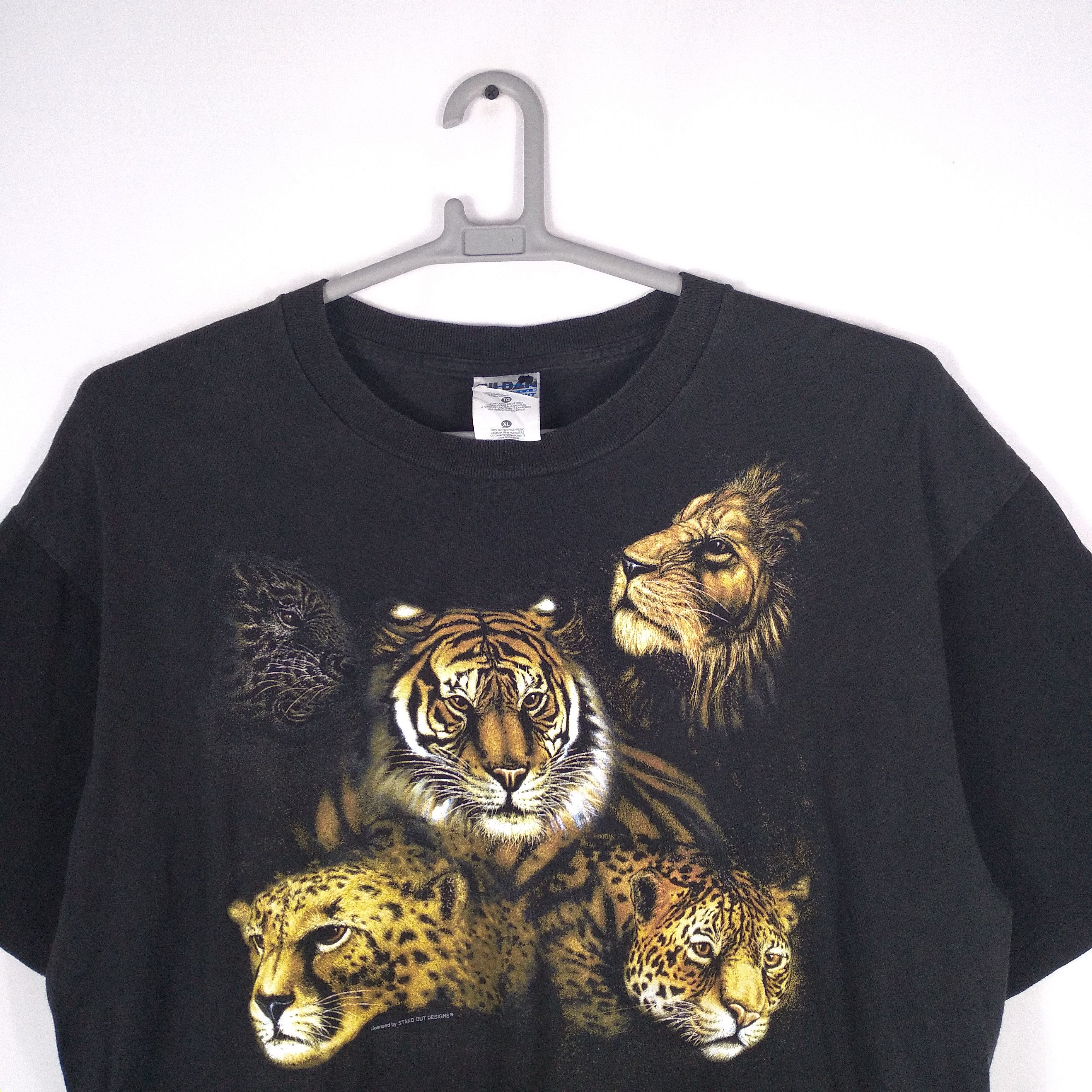 Habitat × Vintage Vintage 90s Habitat Tiger King Of Jungle Big Print Tee Size US XL / EU 56 / 4 - 2 Thumbnail