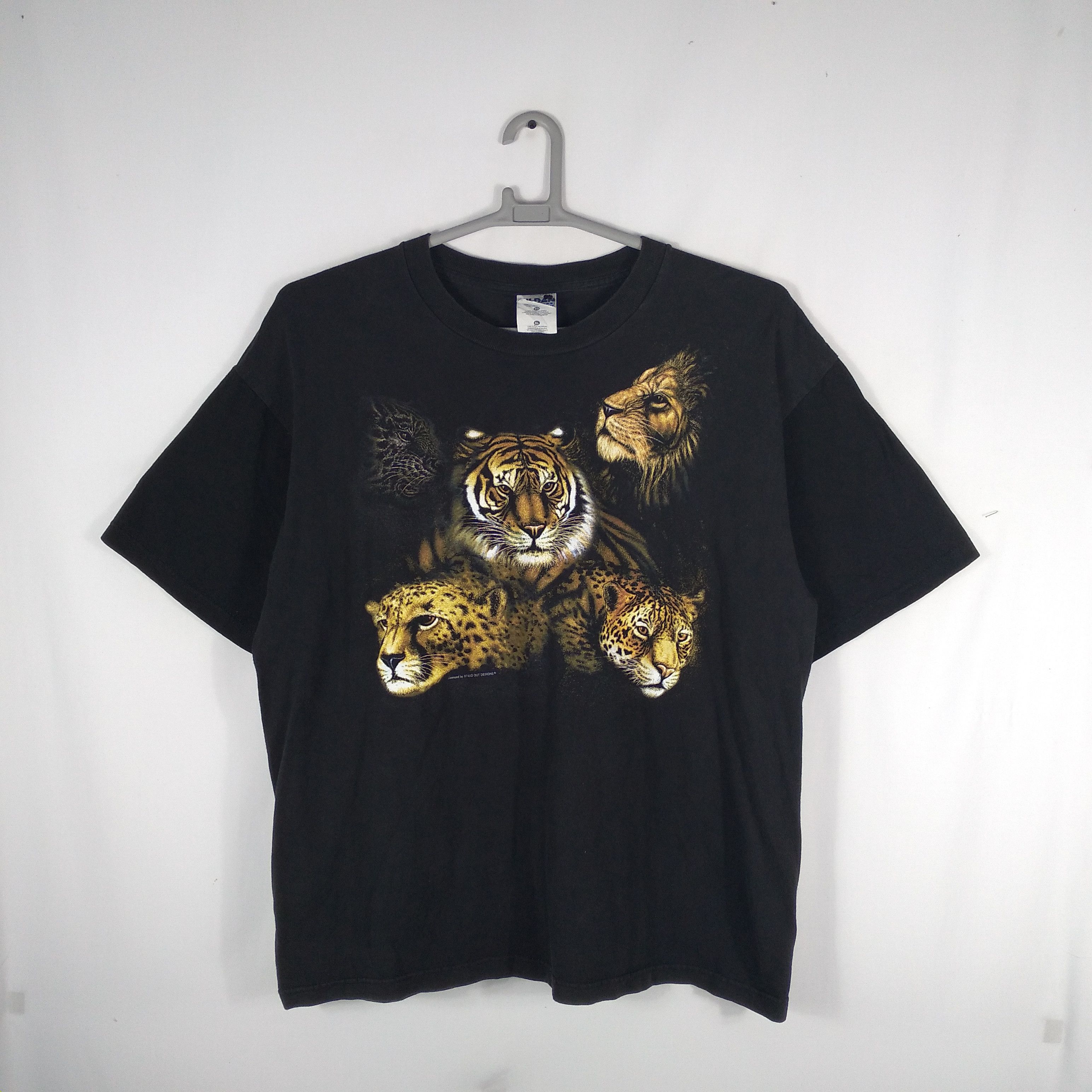 Habitat × Vintage Vintage 90s Habitat Tiger King Of Jungle Big Print Tee Size US XL / EU 56 / 4 - 1 Thumbnail