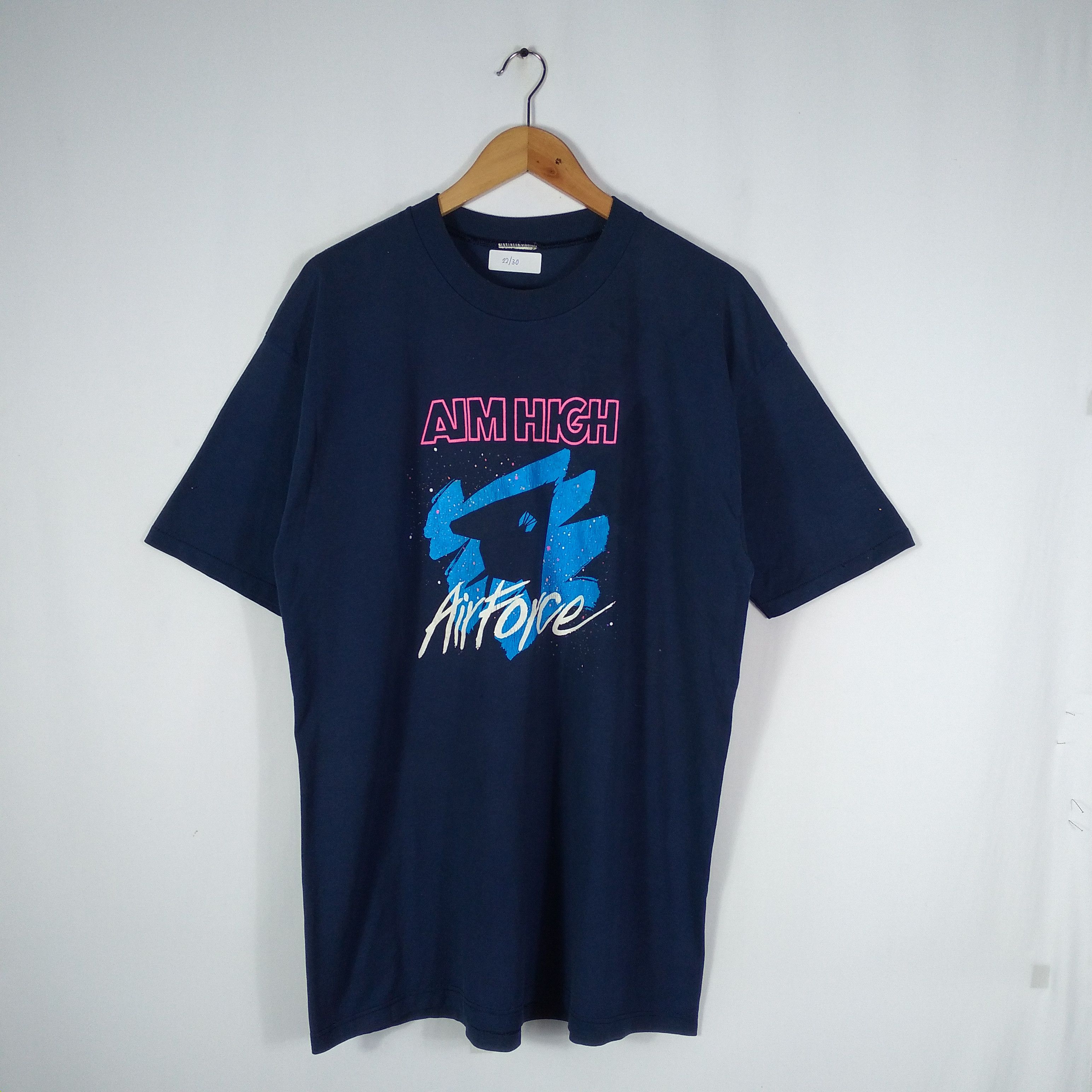 Fruit Of The Loom × Vintage Very Rare Vintage 90s War Jet Air Force Tee Size US L / EU 52-54 / 3 - 1 Thumbnail