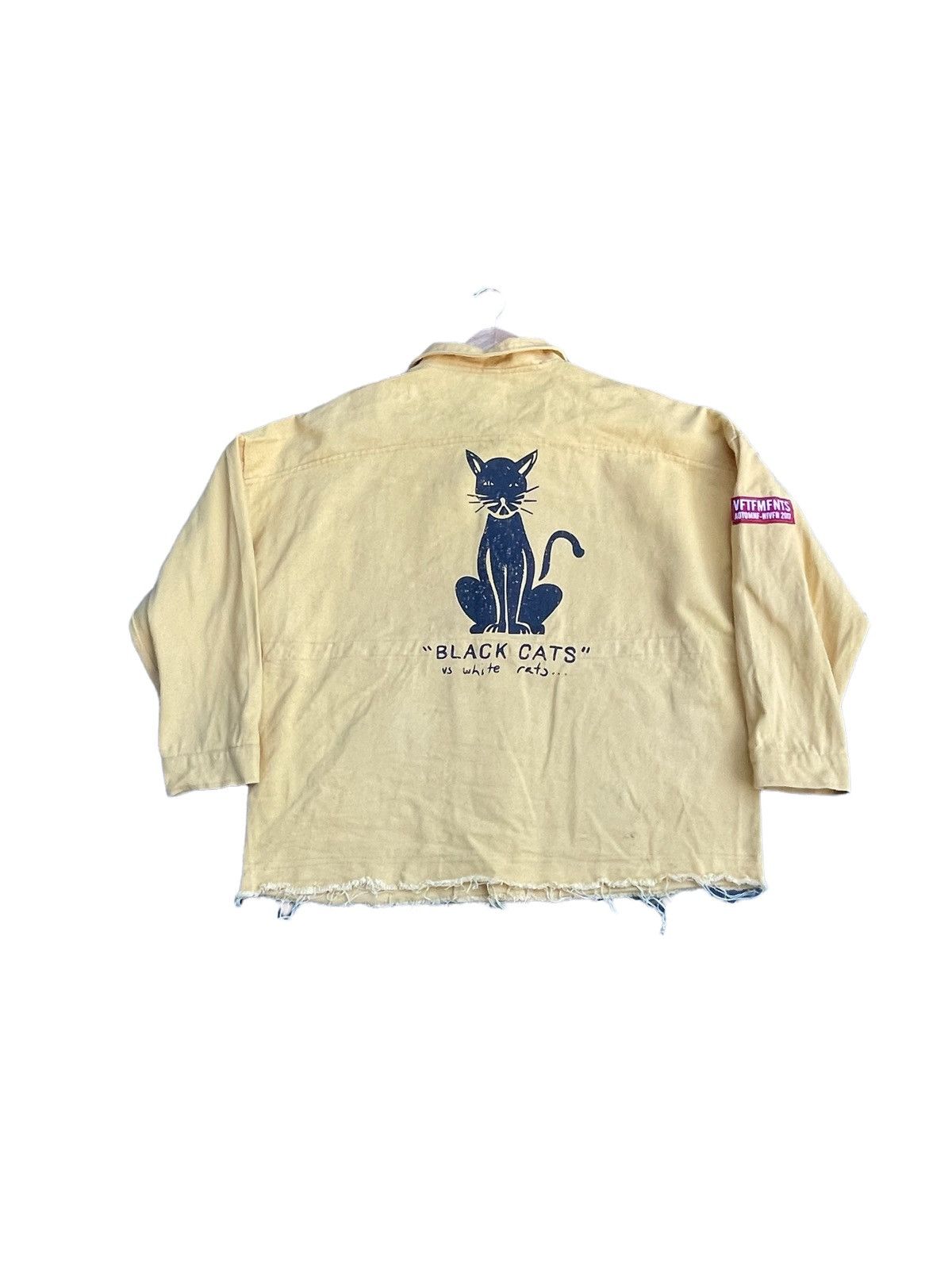 Japanese Brand Black Cats vs White Rats Denim Jacket Size US XXL / EU 58 / 5 - 7 Thumbnail