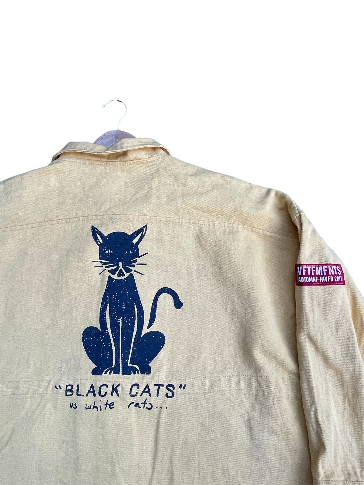 Japanese Brand Black Cats vs White Rats Denim Jacket Size US XXL / EU 58 / 5 - 9 Thumbnail