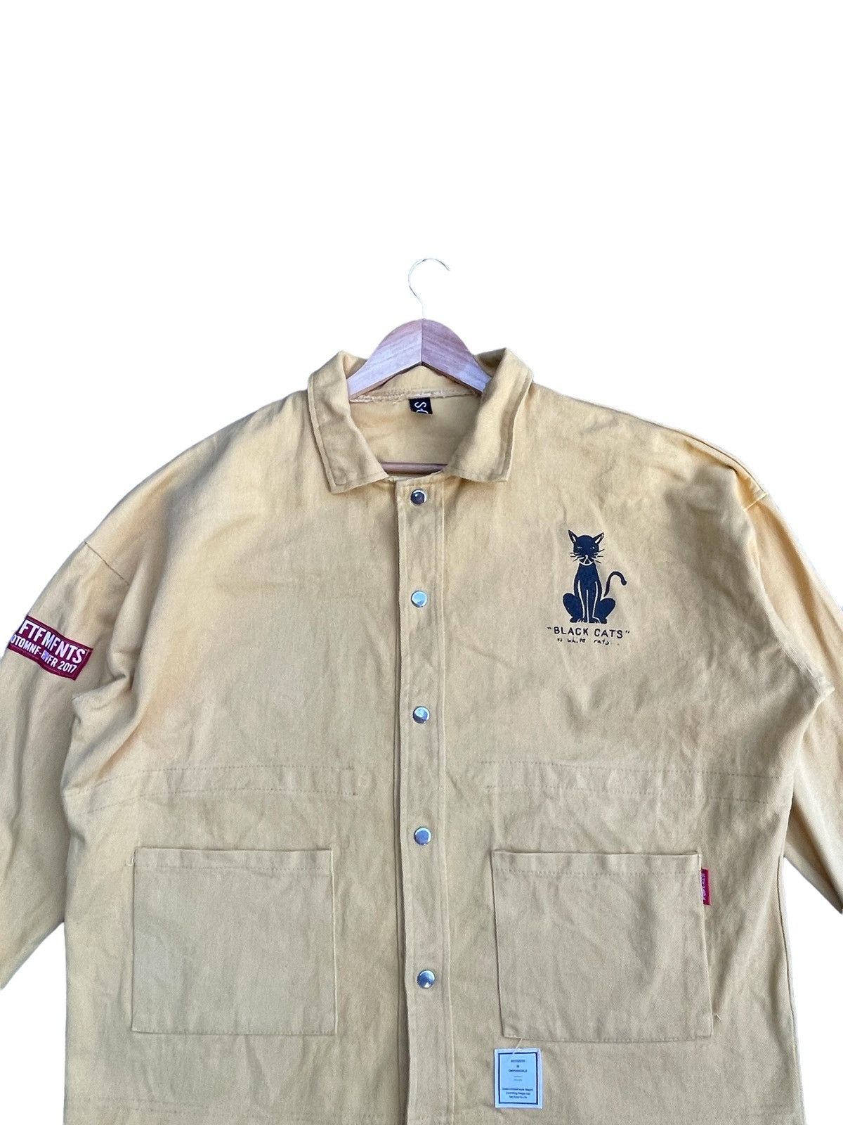 Japanese Brand Black Cats vs White Rats Denim Jacket Size US XXL / EU 58 / 5 - 5 Thumbnail
