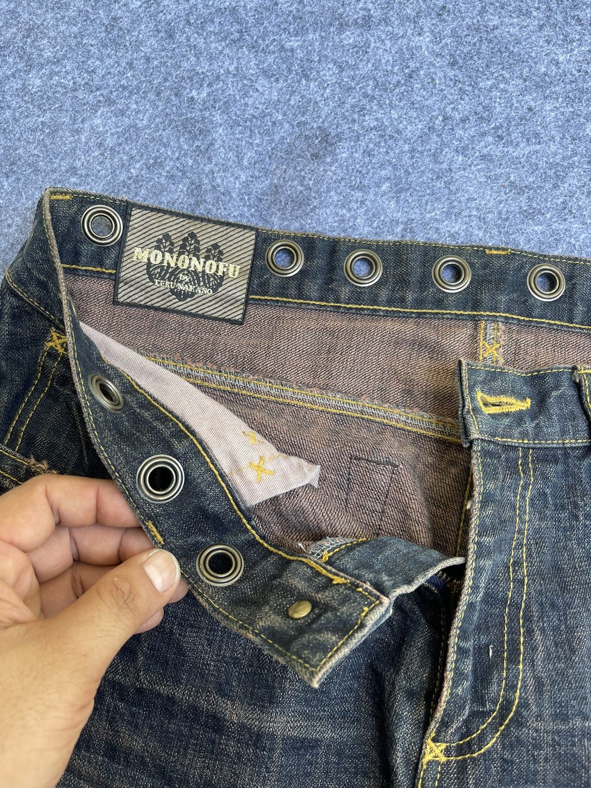 Japanese Brand Rare🔥MONONOFU By TERU NAKANO Seditionaries Jeans Size US 34 / EU 50 - 9 Thumbnail