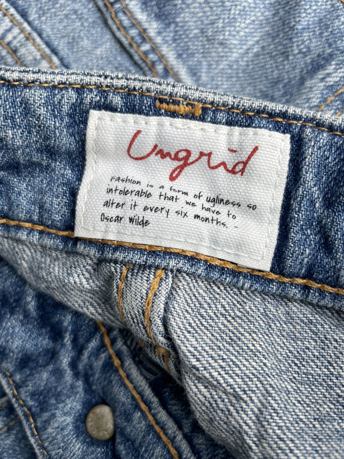 Japanese Brand Vintage Ungrid Distresed Denim Size US 30 / EU 46 - 17 Thumbnail