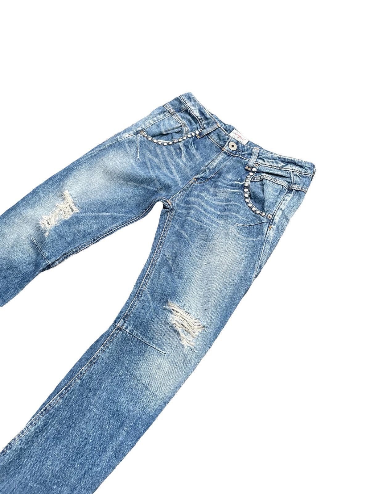 Japanese Brand Vintage Ungrid Distresed Denim Size US 30 / EU 46 - 3 Thumbnail