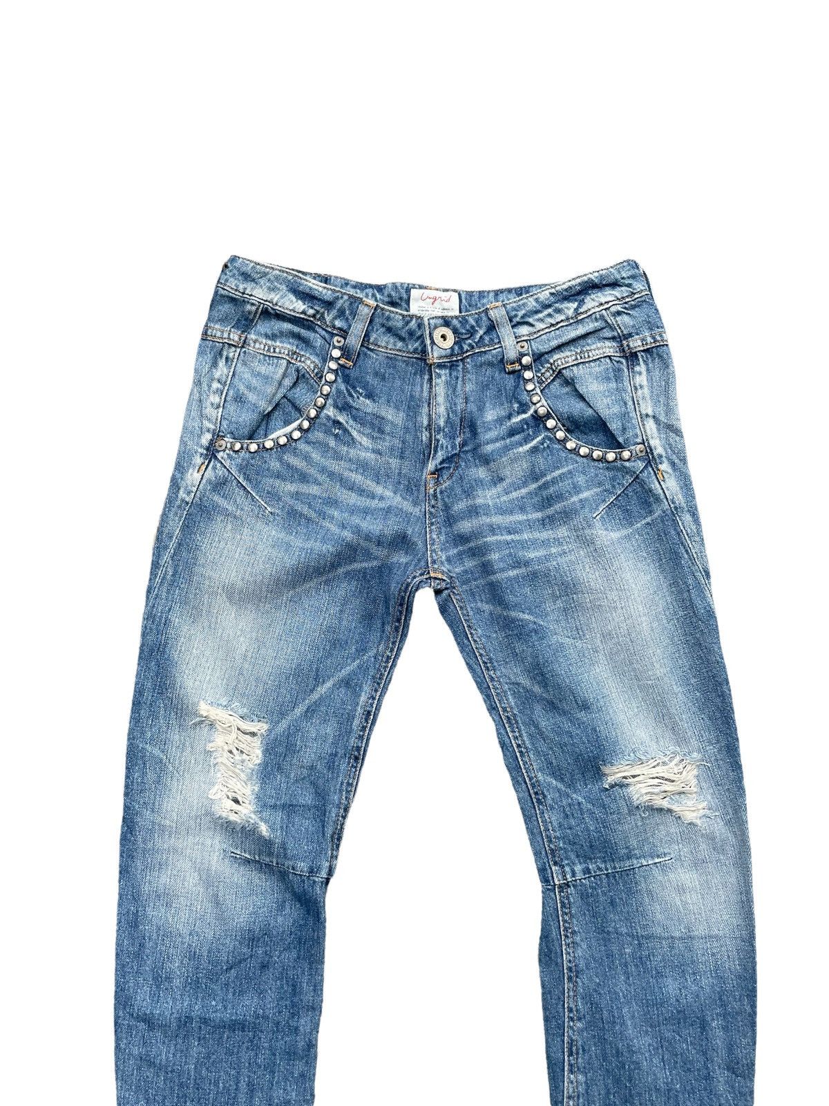 Japanese Brand Vintage Ungrid Distresed Denim Size US 30 / EU 46 - 4 Thumbnail