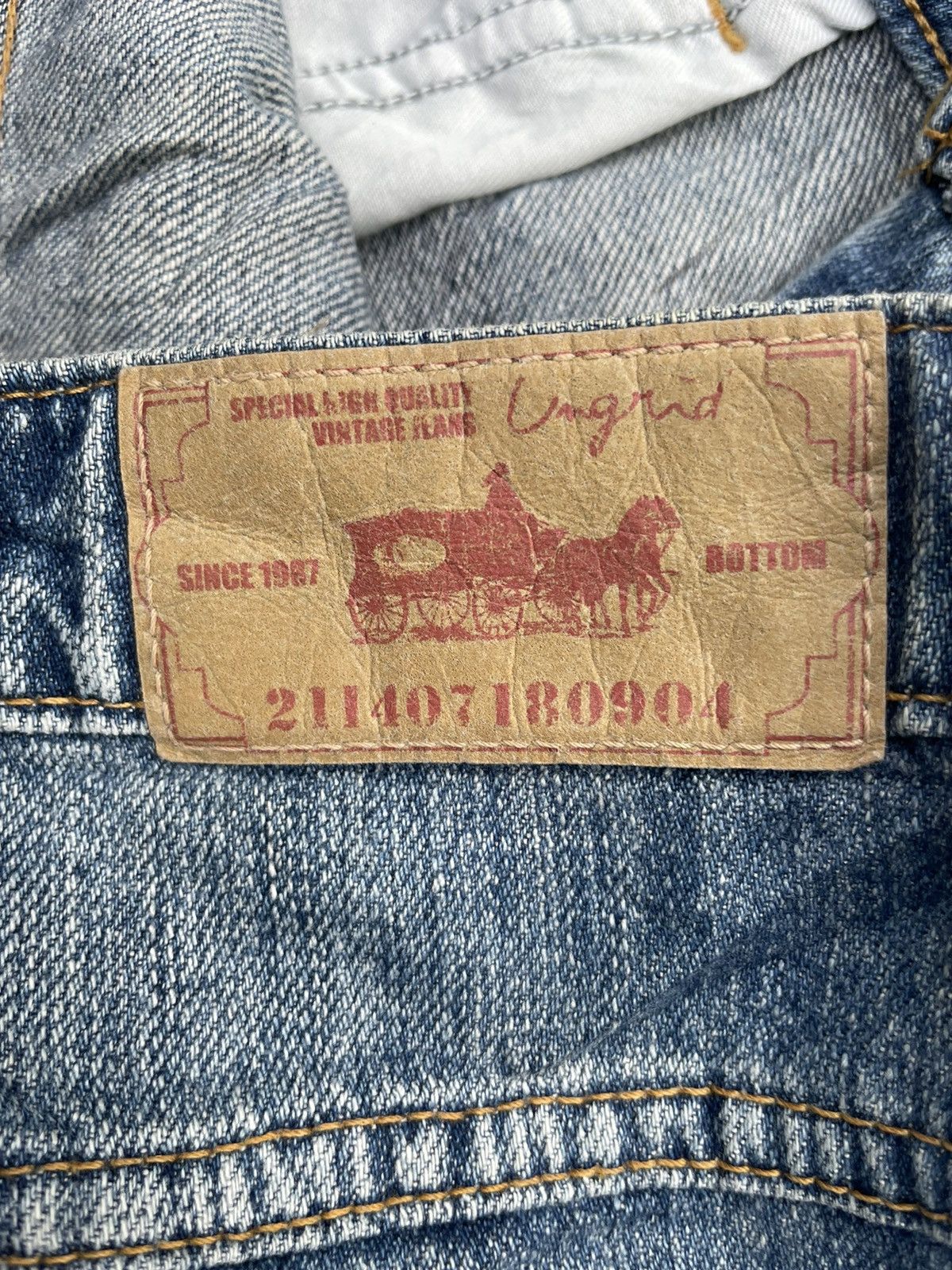 Japanese Brand Vintage Ungrid Distresed Denim Size US 30 / EU 46 - 13 Thumbnail