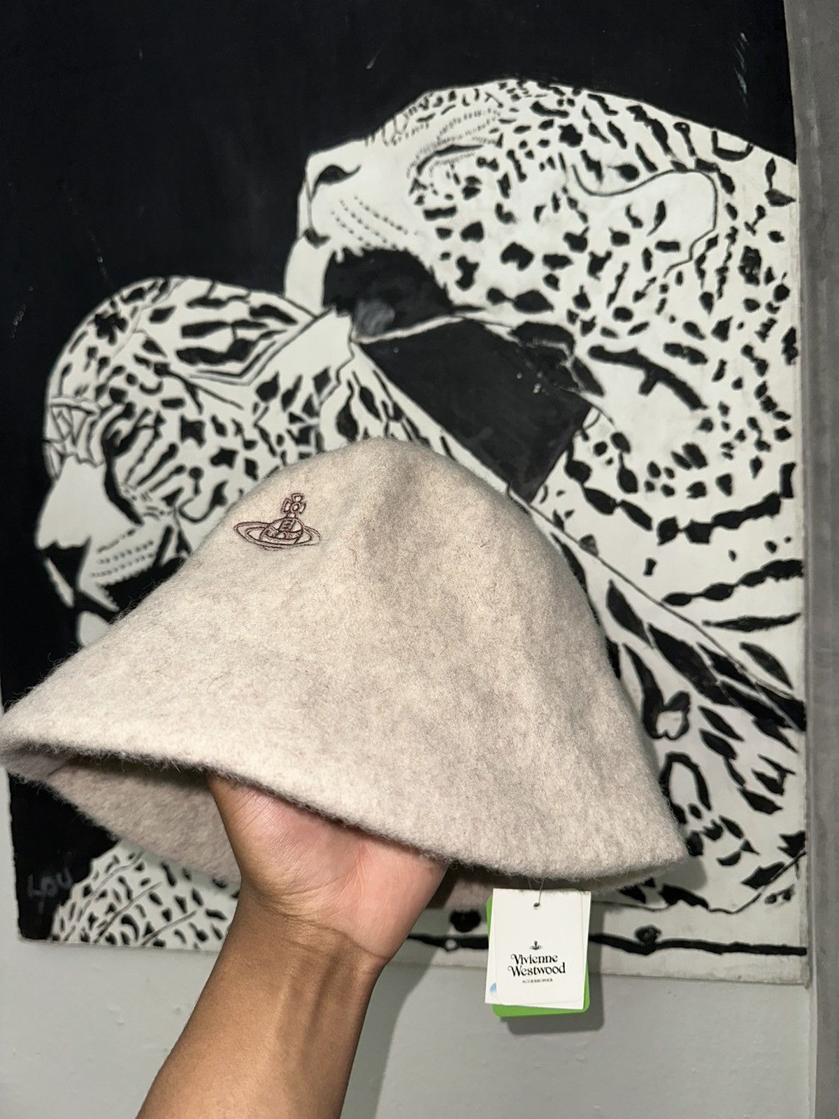 image of Vivienne Westwood Bucket Hat in Cream, Men's