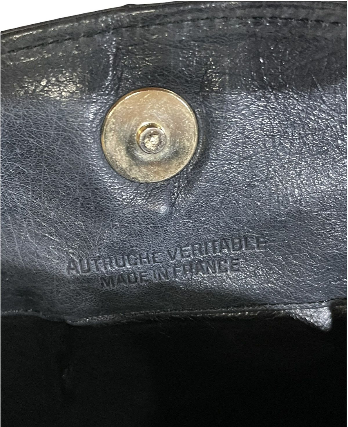 Vintage Michele France Paris Ostrich Leather Sling Bag
