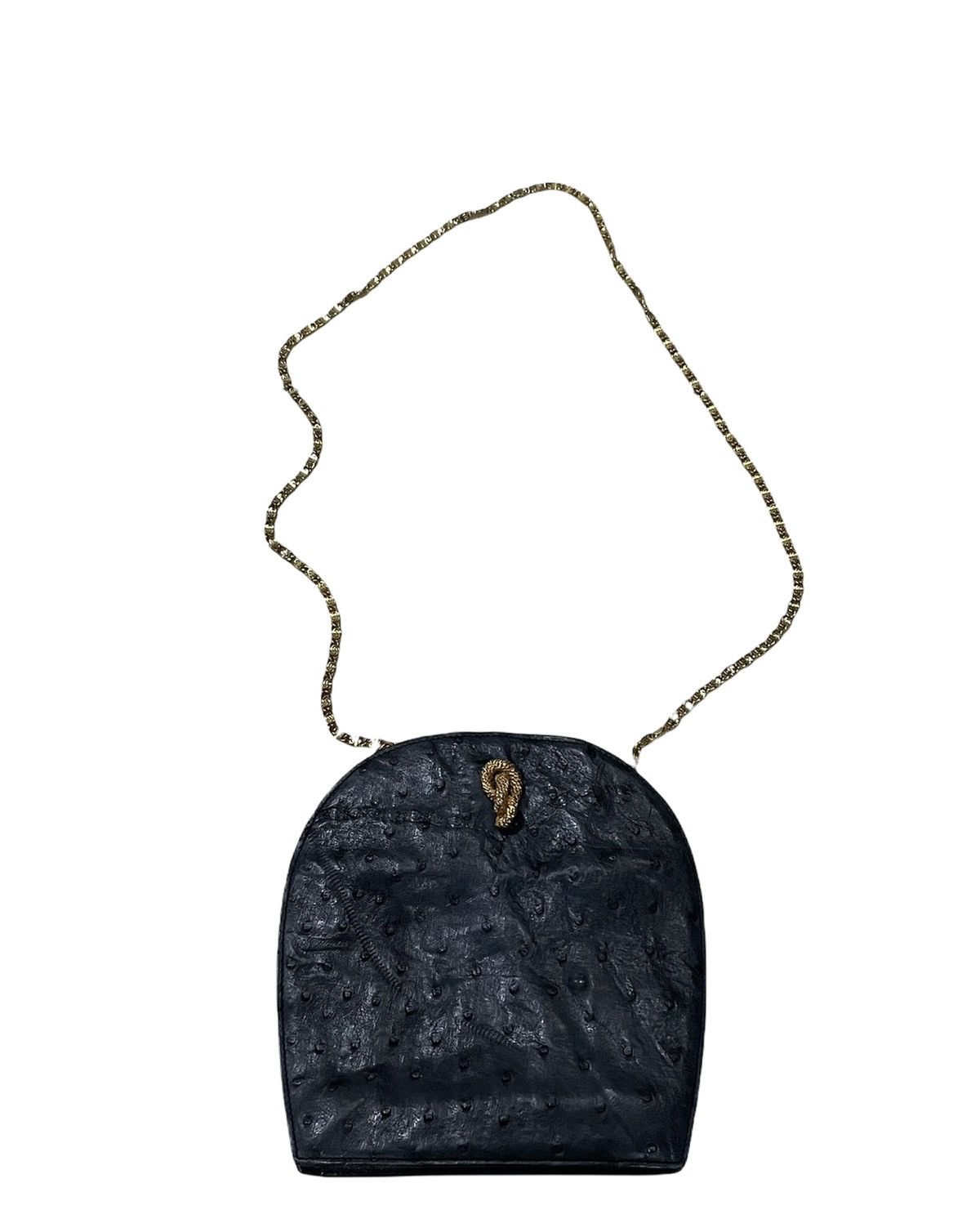 Vintage Michele France Paris Ostrich Leather Sling Bag